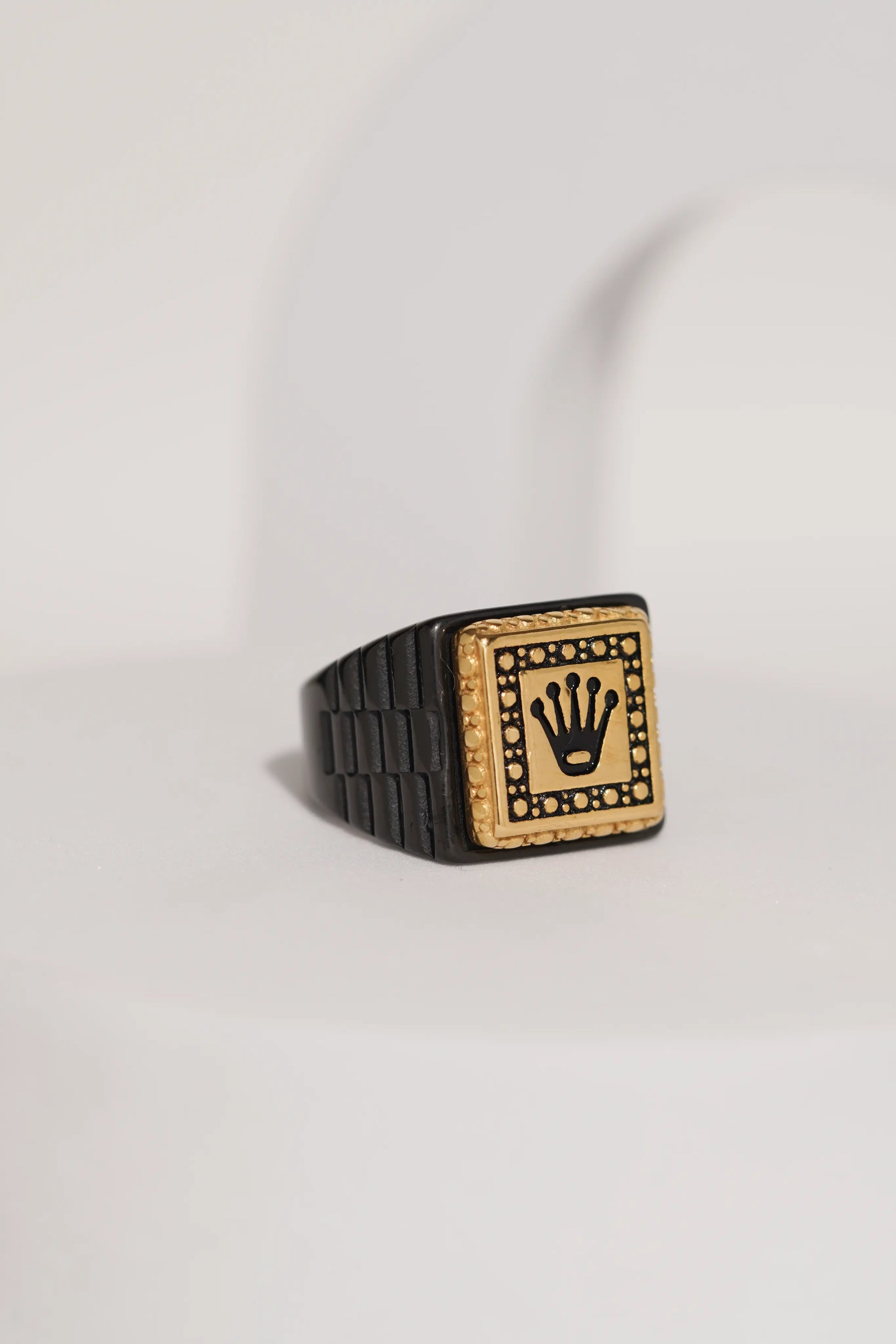 18k Gold Tone Crown Ring For Men worldjewel.in men's ring