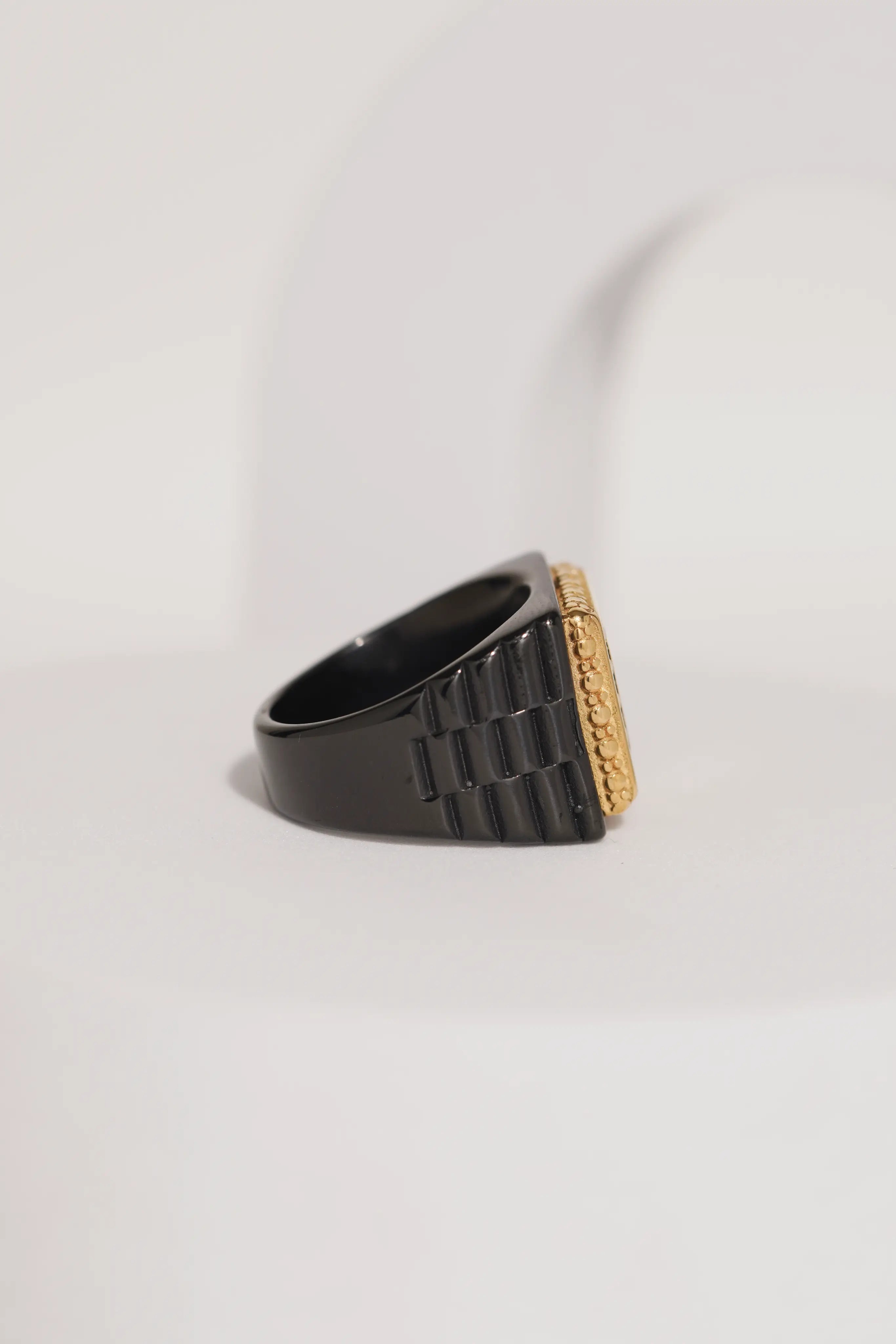 18k Gold Tone Crown Ring For Men worldjewel.in men's ring