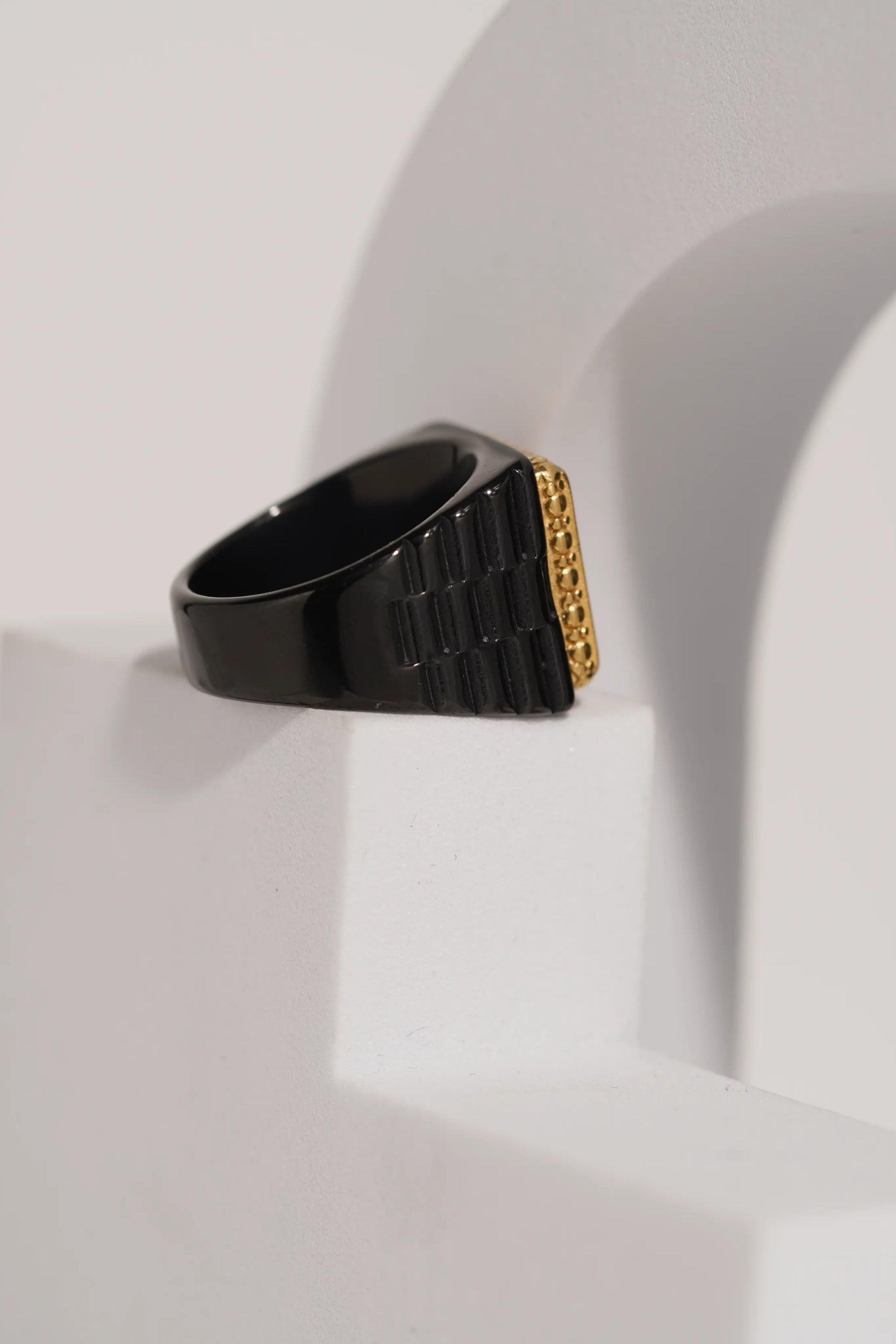 18k Gold Tone Crown Ring For Men worldjewel.in men's ring