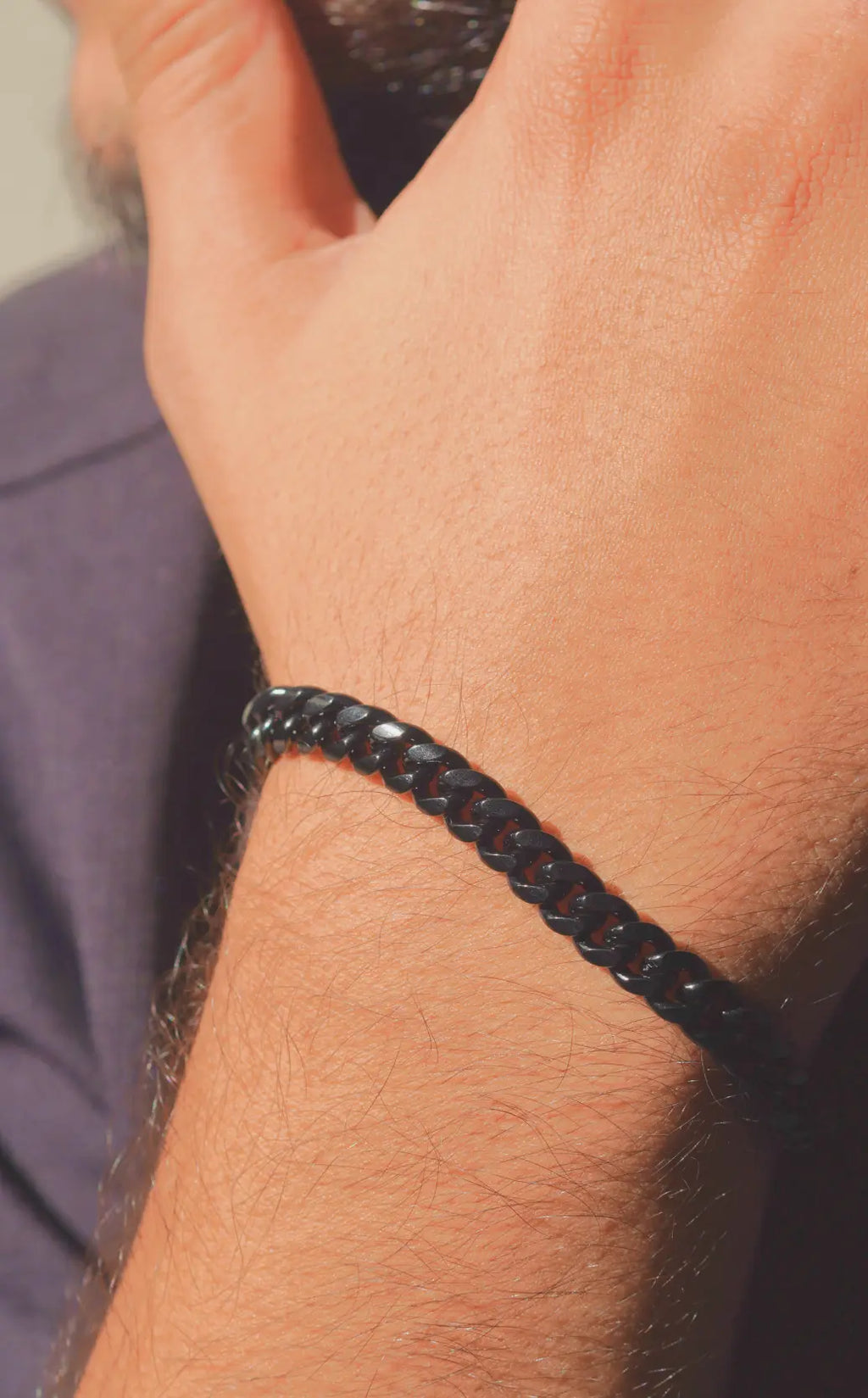 Black Chain Bracelet | Stainless Steel | Anti-tarnish | Unisex. - worldjewel.in