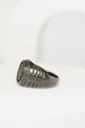Black Crown Embossed Ring For Men worldjewel.in men's ring