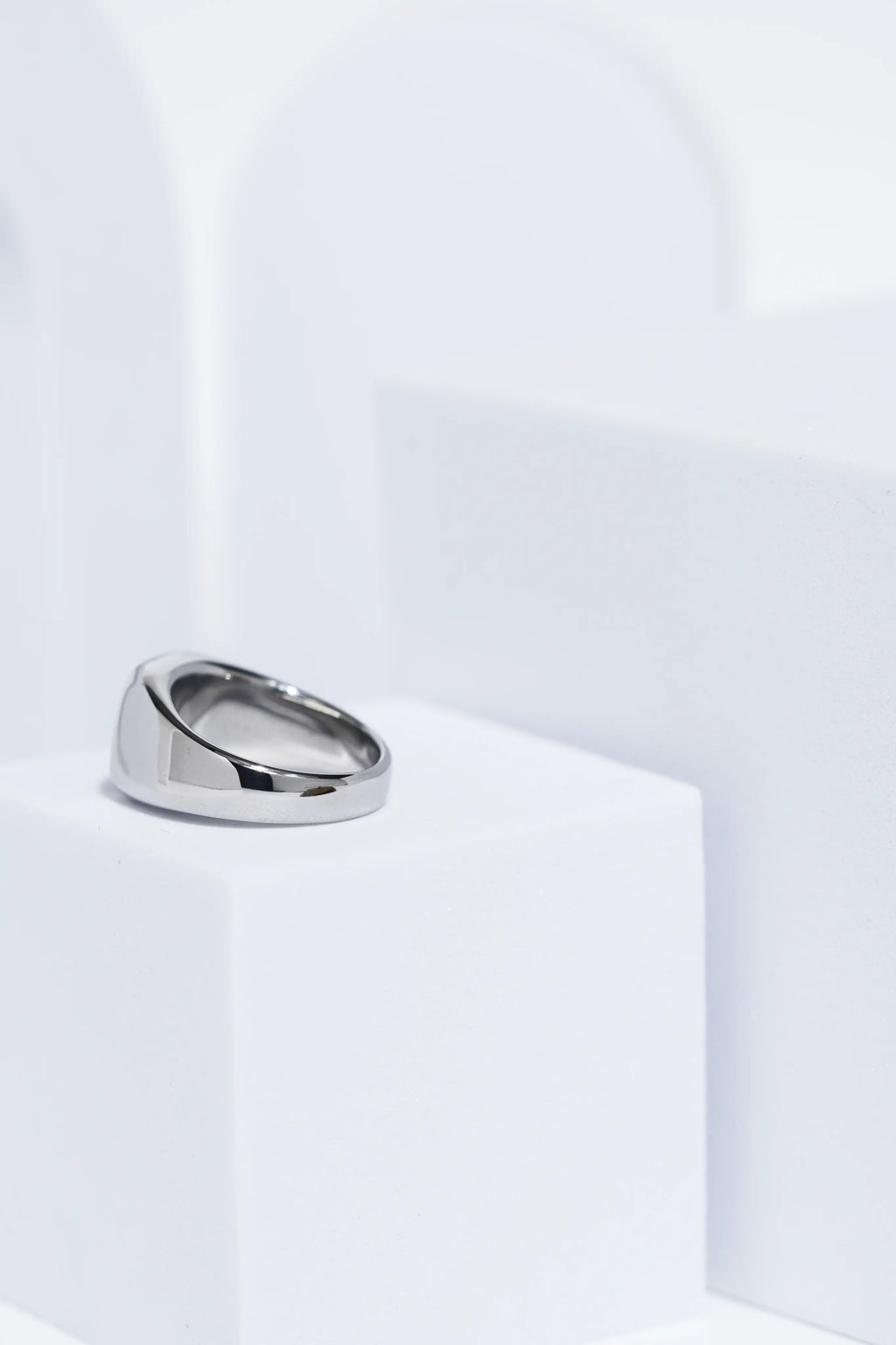 Black Diamond Silver Minimalistic Stainless Steel Ring For Men. worldjewel.in men's ring