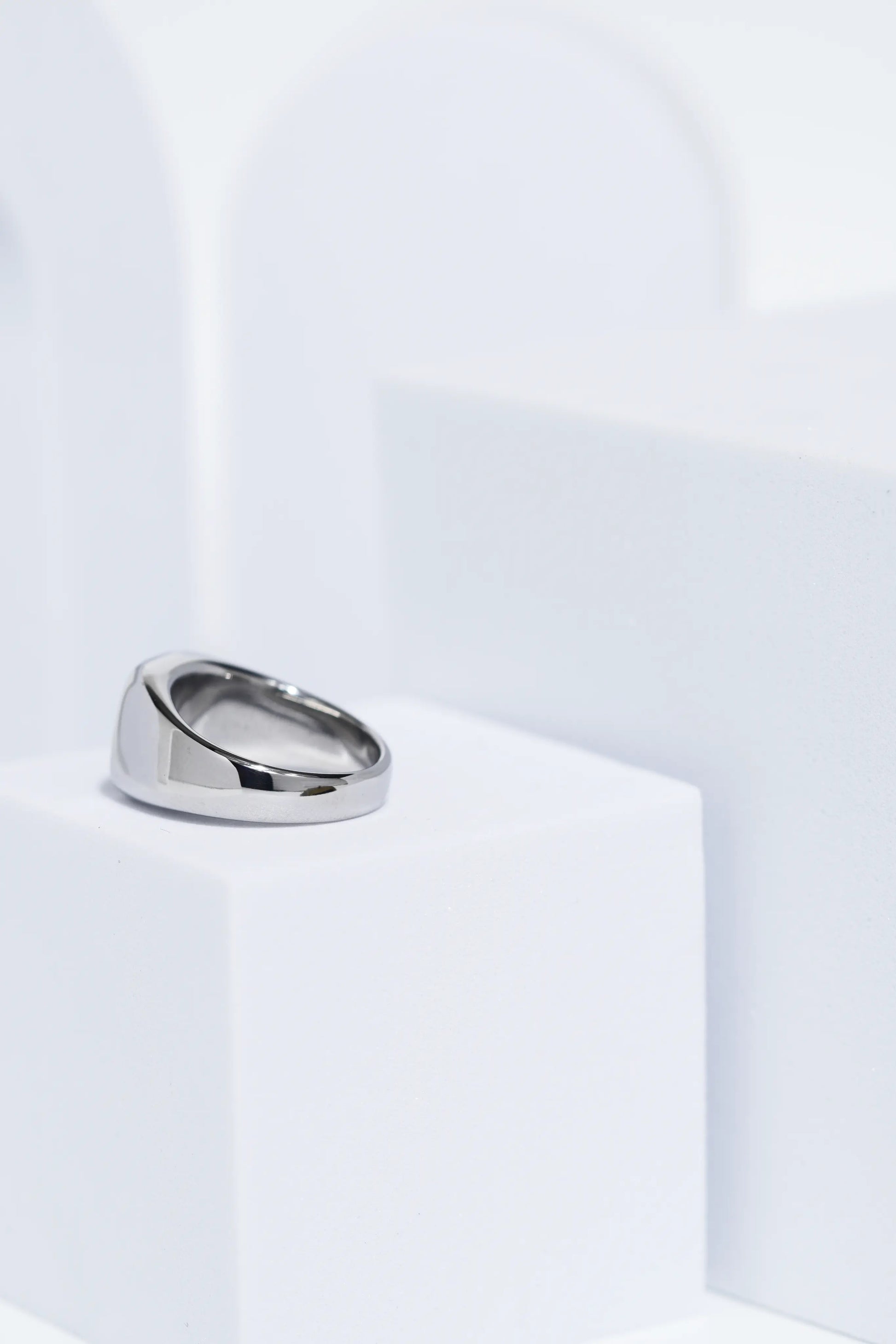 Black Diamond Silver Minimalistic Stainless Steel Ring For Men. worldjewel.in men's ring