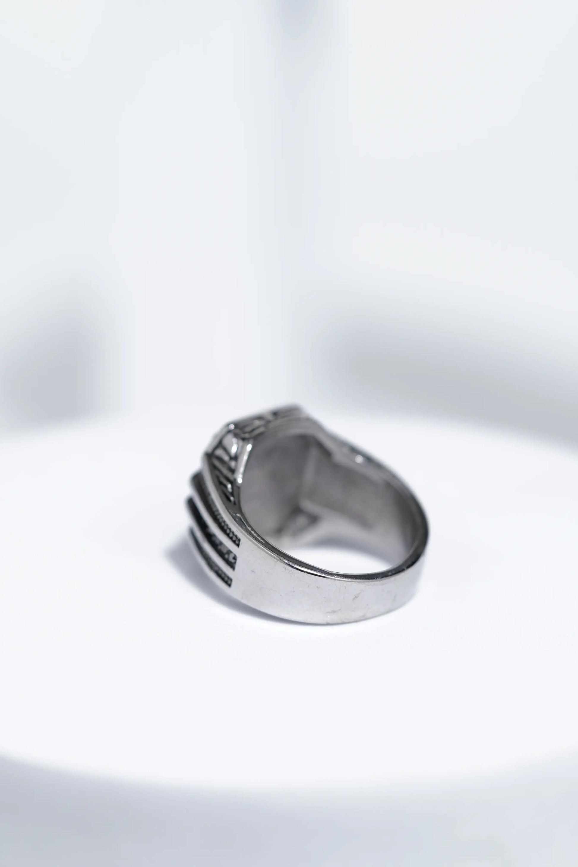Black Stone Silver Turkish Ring For Men. worldjewel.in men's ring