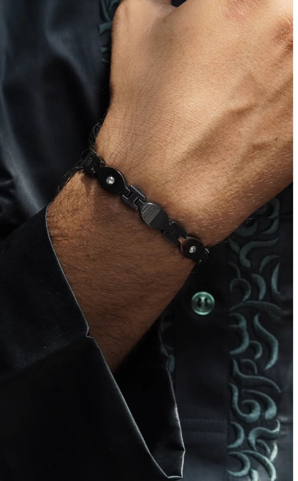Black full - Ceramic bracelet for men worldjewel.in men's bracelets