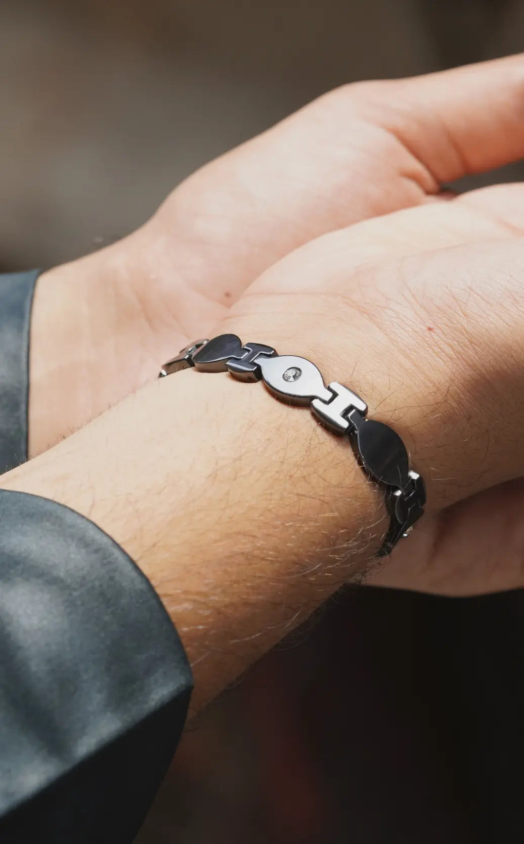 Black full - Ceramic bracelet for men worldjewel.in men's bracelets