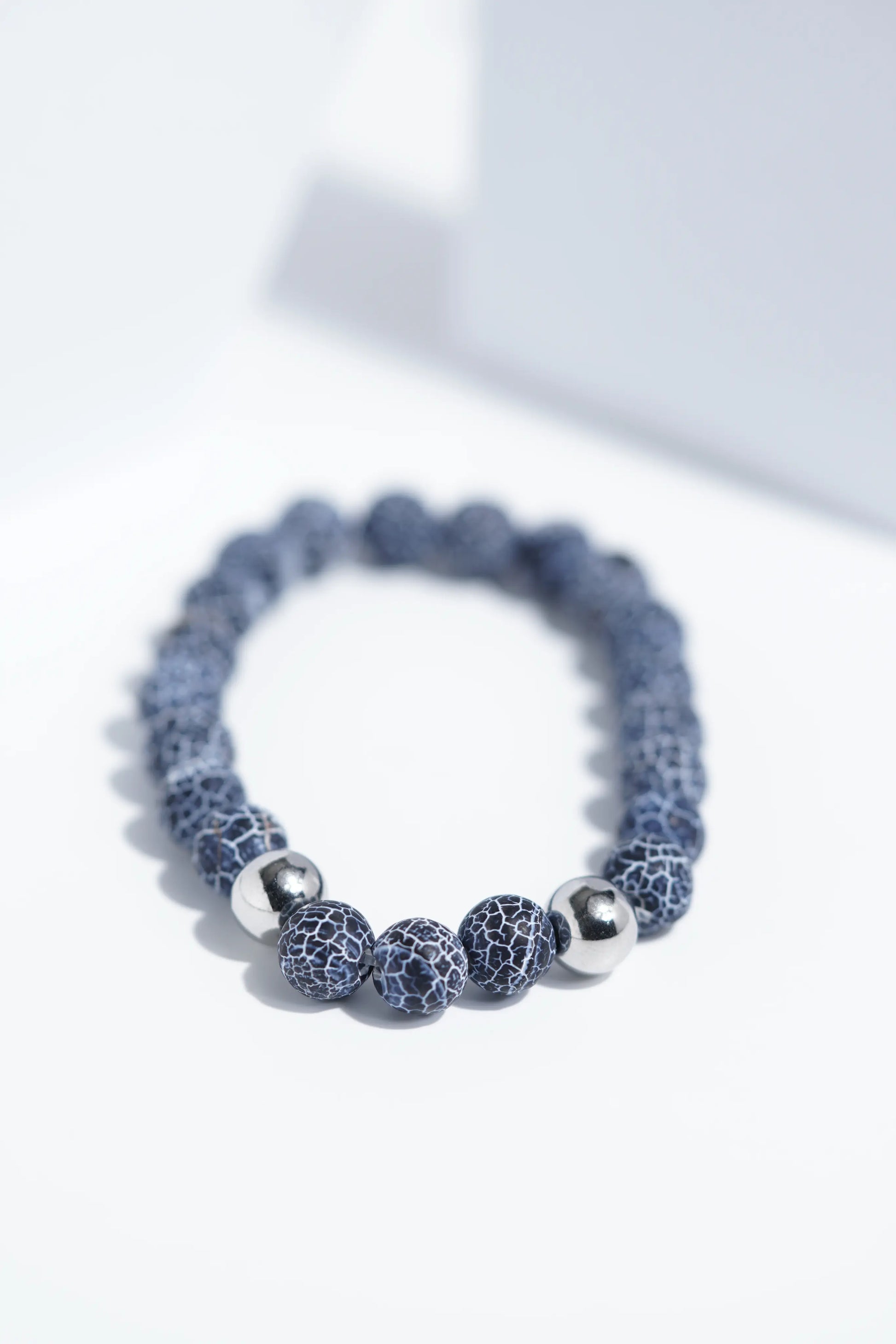 Blue & White  Bead Bracelets | Unisex. worldjewel.in Bead Bracelets