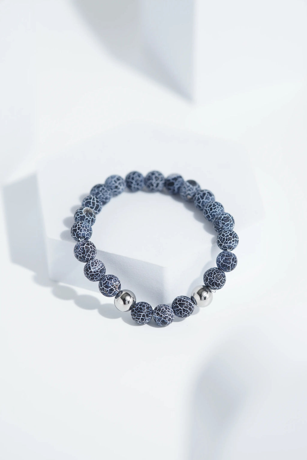 Blue & White  Bead Bracelets | Unisex. worldjewel.in Bead Bracelets