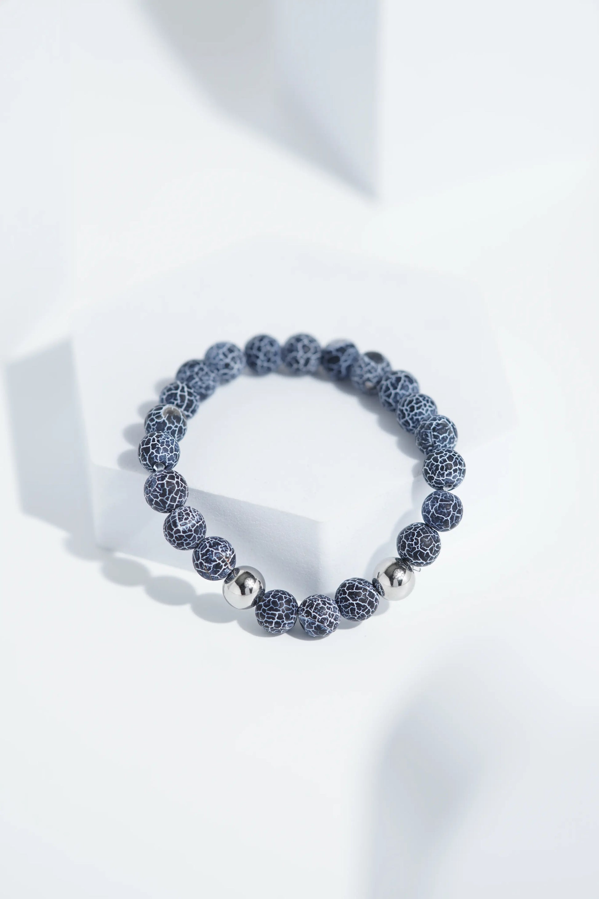 Blue & White  Bead Bracelets | Unisex. worldjewel.in Bead Bracelets