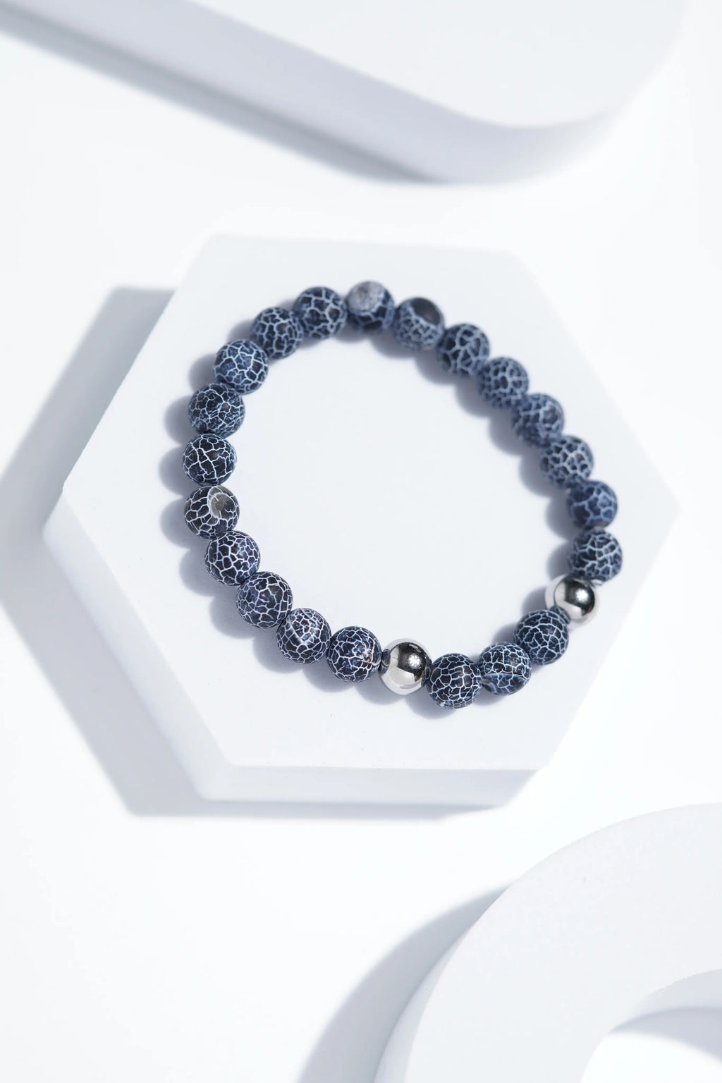 Blue & White  Bead Bracelets | Unisex. worldjewel.in Bead Bracelets