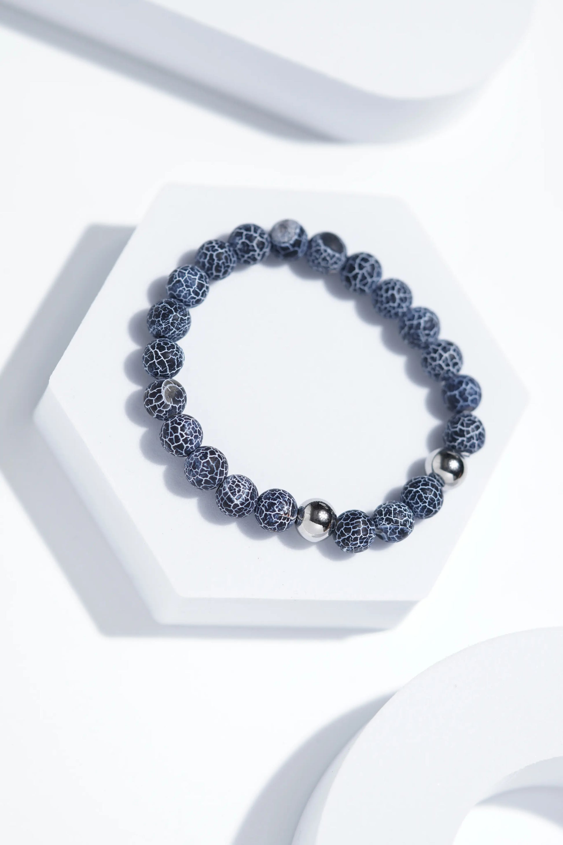 Blue & White  Bead Bracelets | Unisex. worldjewel.in Bead Bracelets