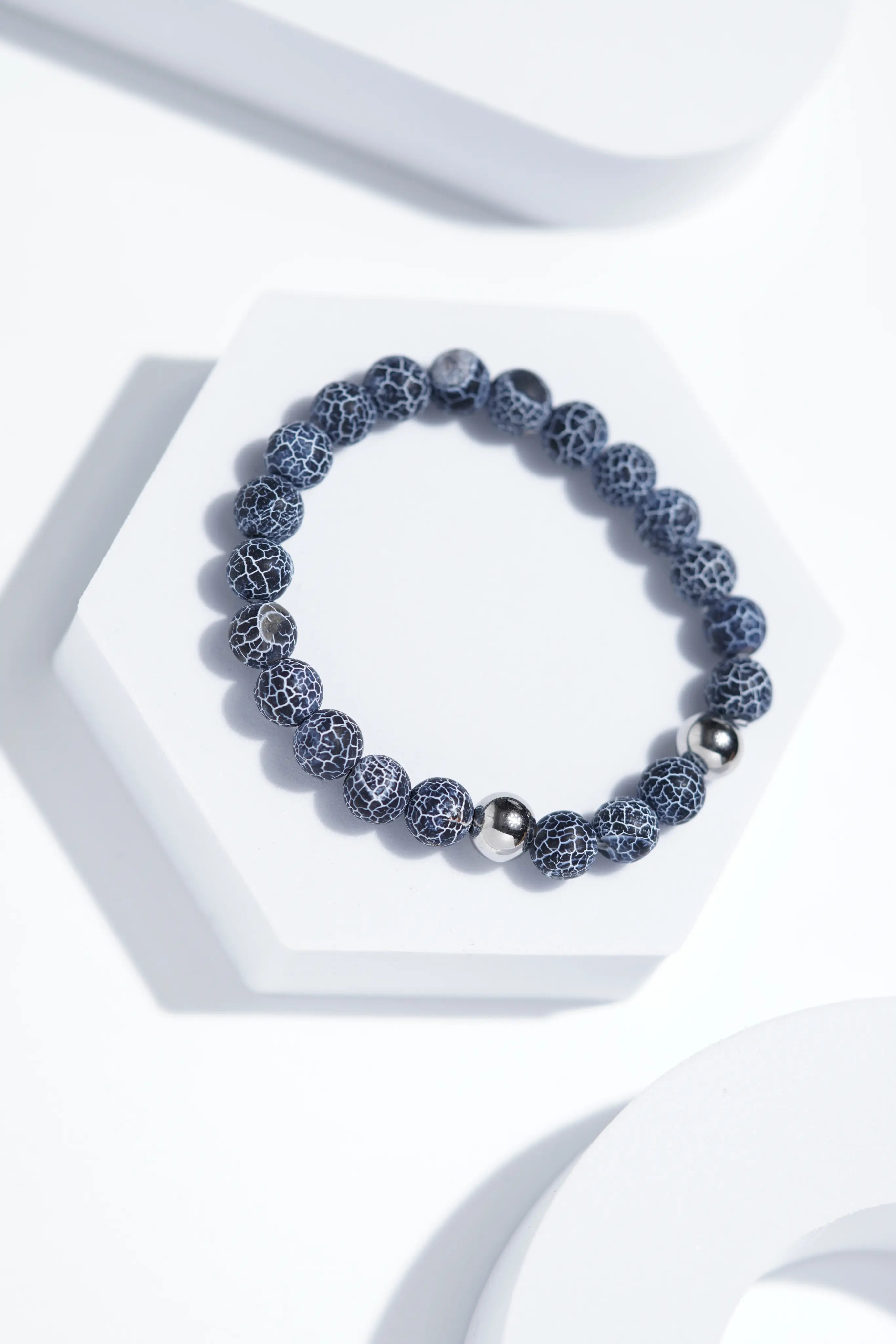 Blue & White  Bead Bracelets | Unisex. worldjewel.in Bead Bracelets