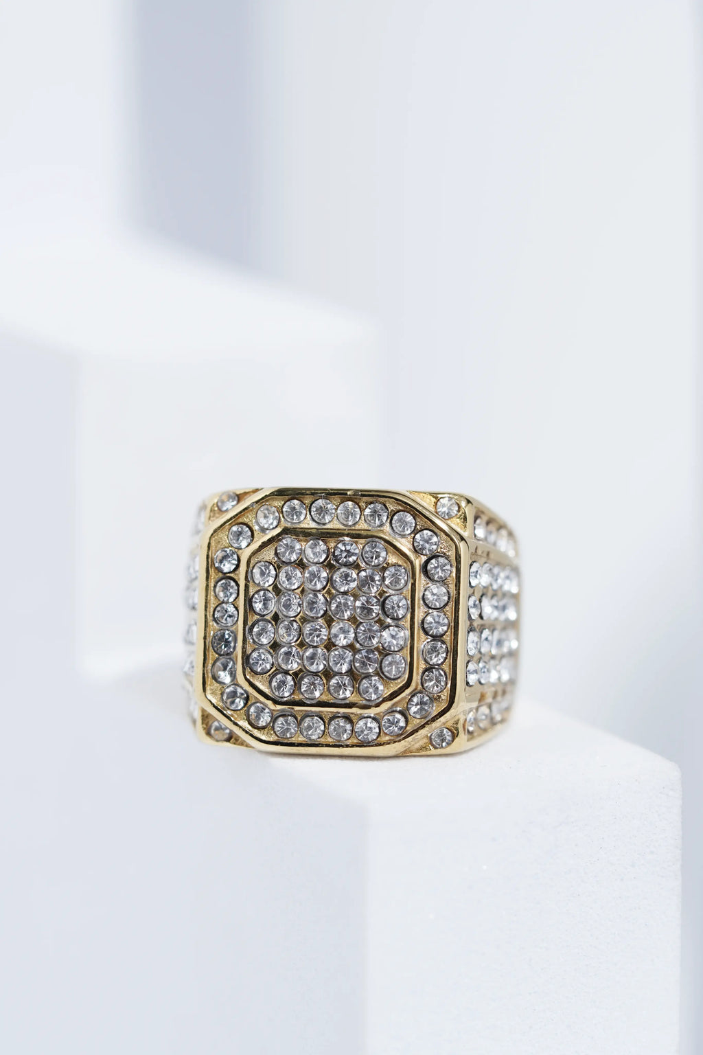 Bold Iced Diamond Ring For Men worldjewel.in men's ring