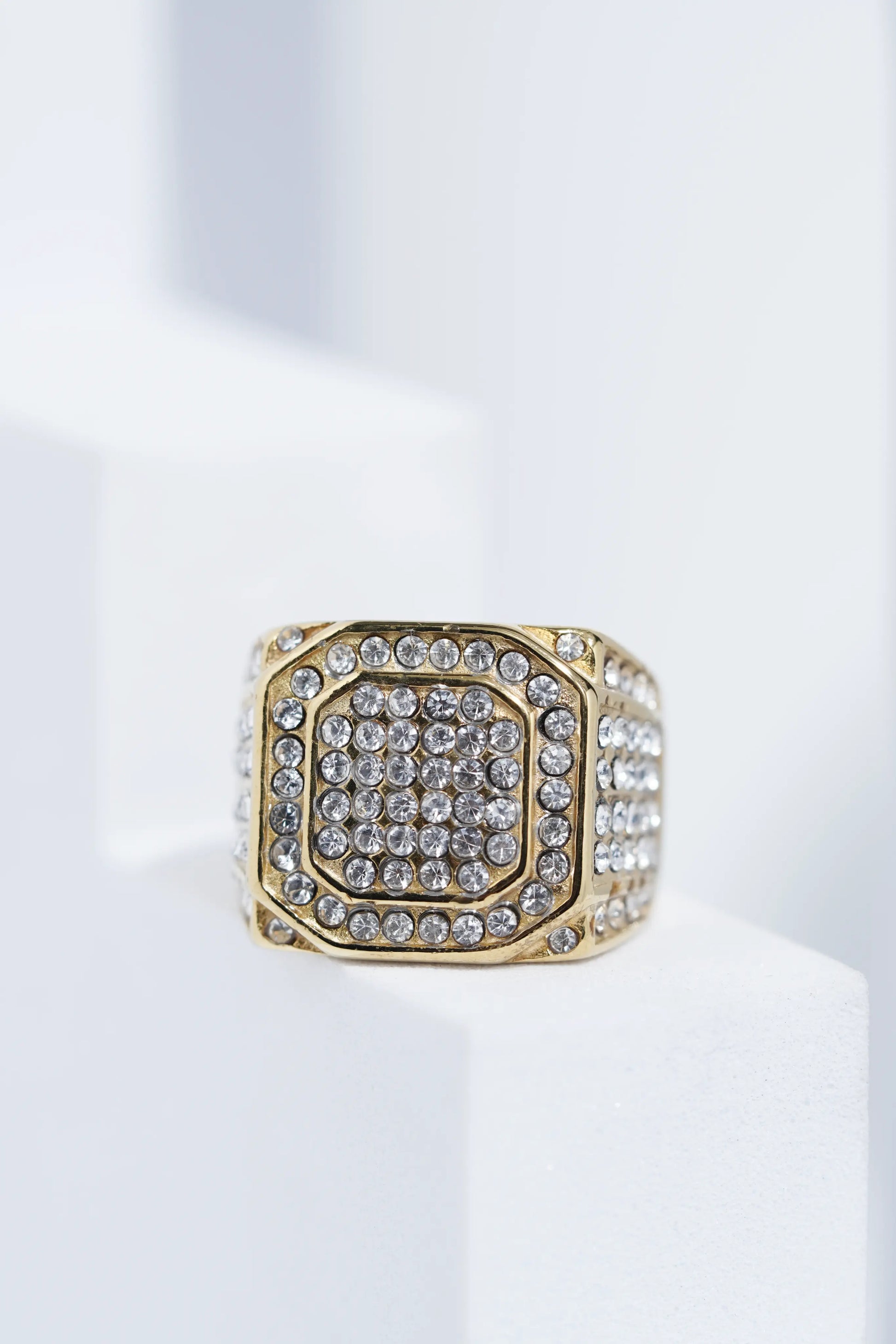 Bold Iced Diamond Ring For Men worldjewel.in men's ring