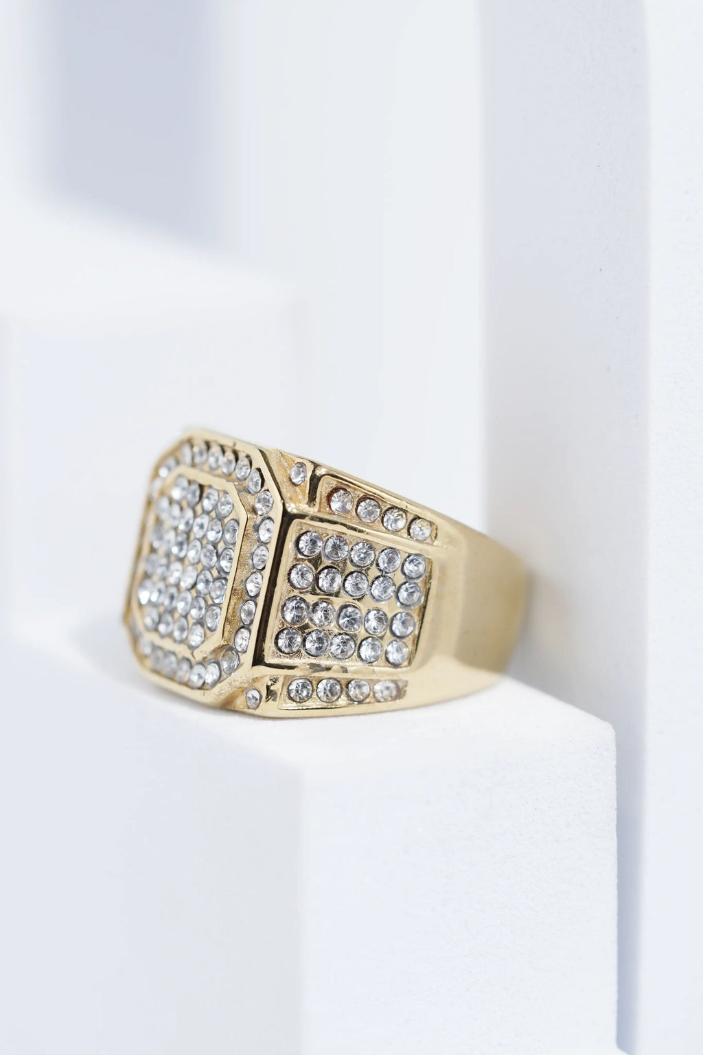 Bold Iced Diamond Ring For Men worldjewel.in men's ring