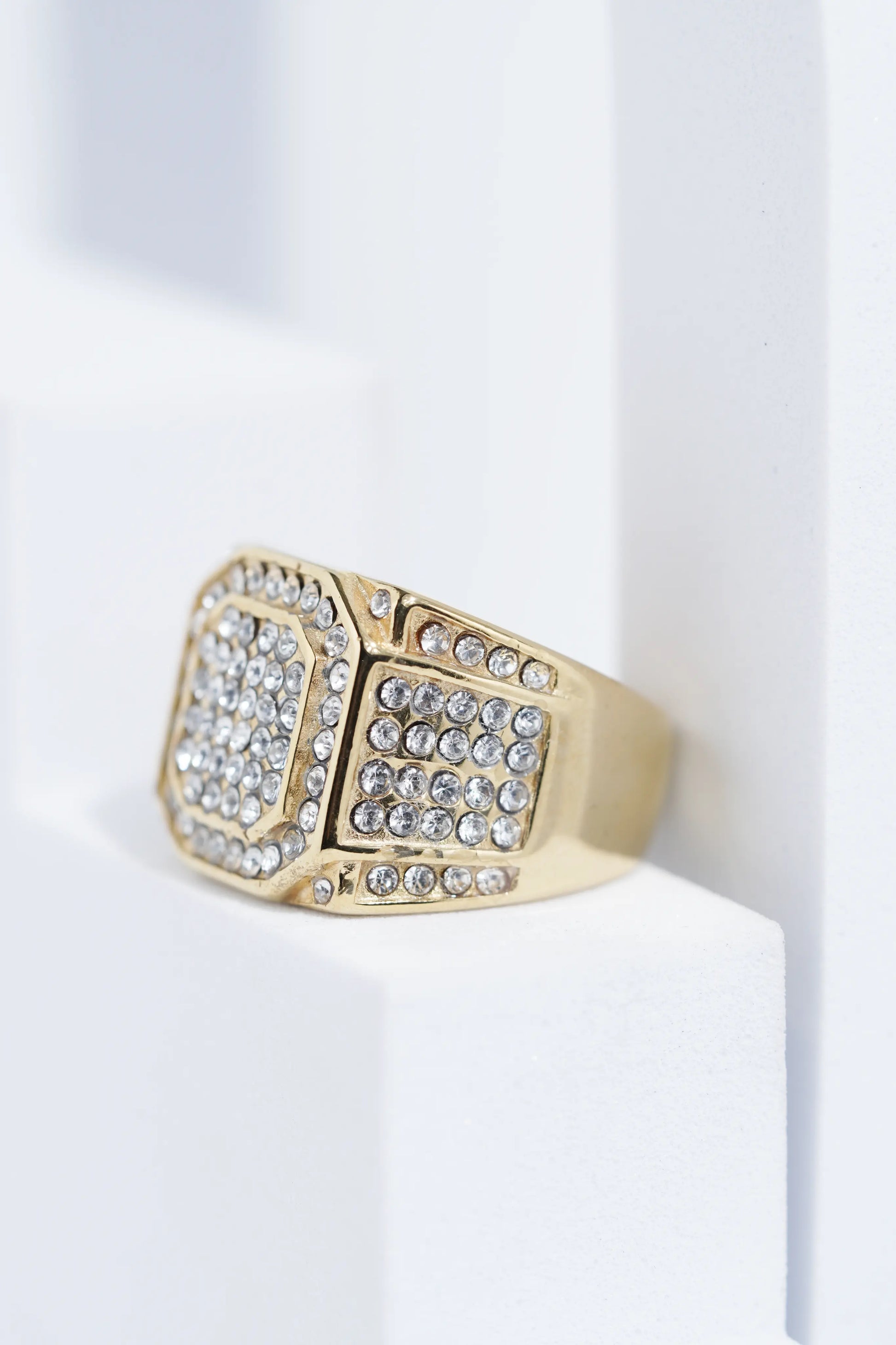 Bold Iced Diamond Ring For Men worldjewel.in men's ring