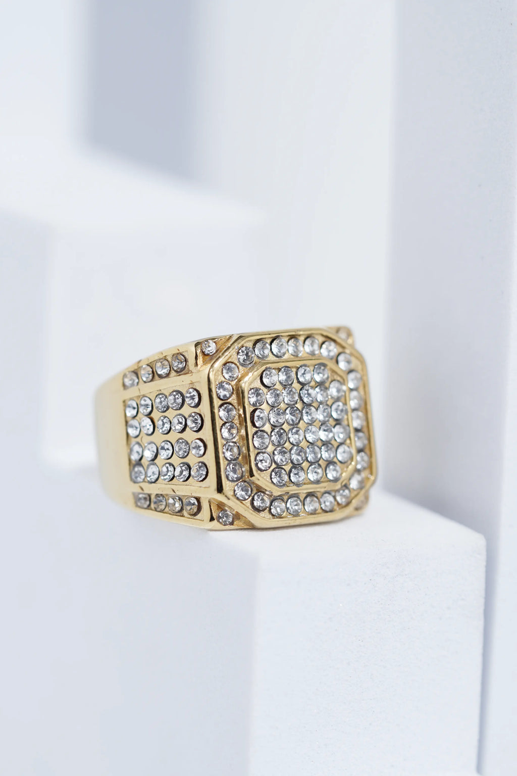 Bold Iced Diamond Ring For Men worldjewel.in men's ring