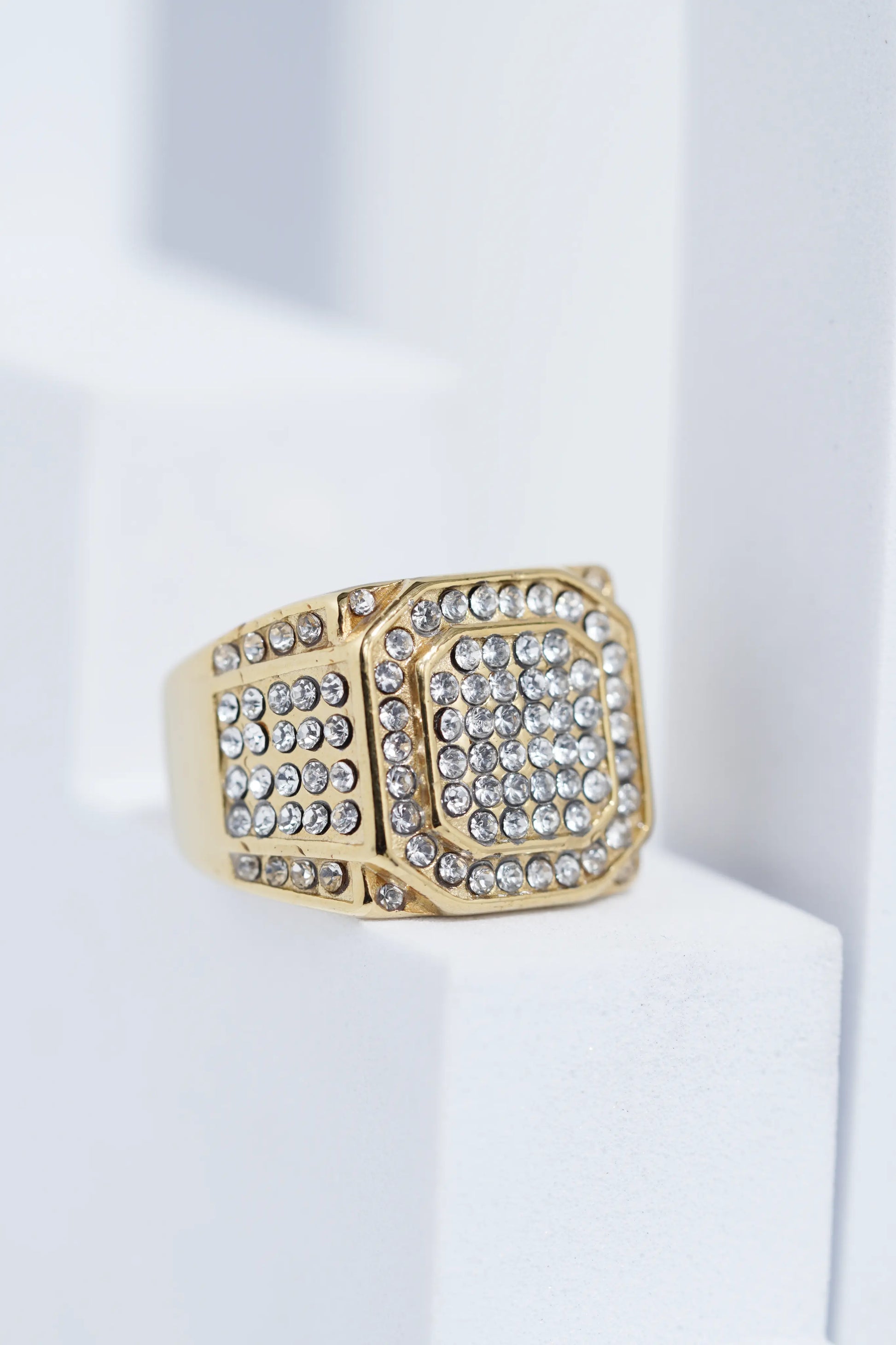 Bold Iced Diamond Ring For Men worldjewel.in men's ring