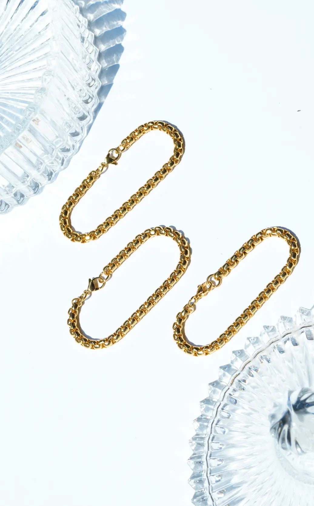 Chain bracelets gold  ( 3 pices ) worldjewel.in men's bracelets