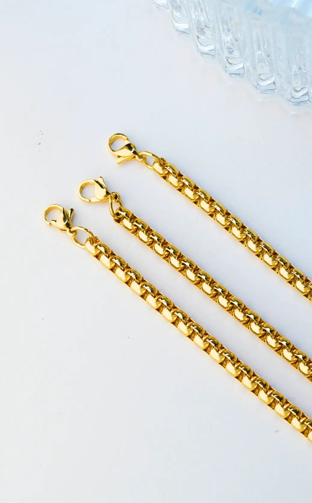 Chain bracelets gold  ( 3 pices ) worldjewel.in men's bracelets