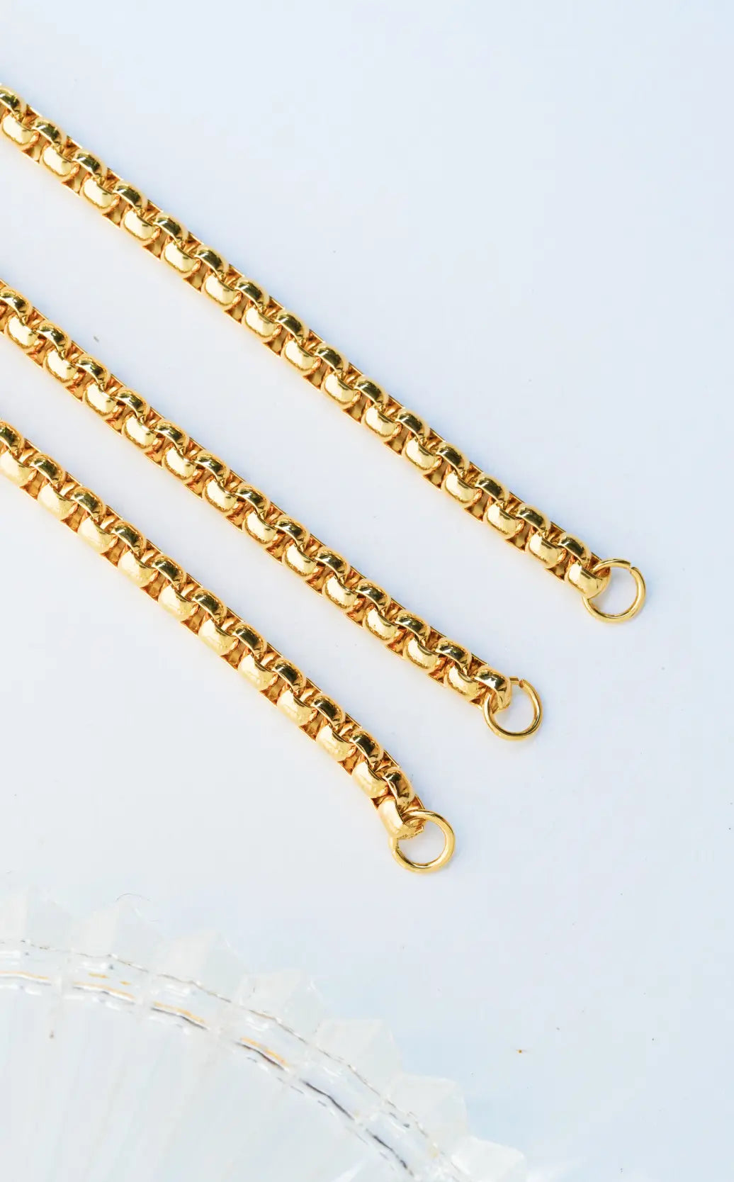 Chain bracelets gold  ( 3 pices ) worldjewel.in men's bracelets