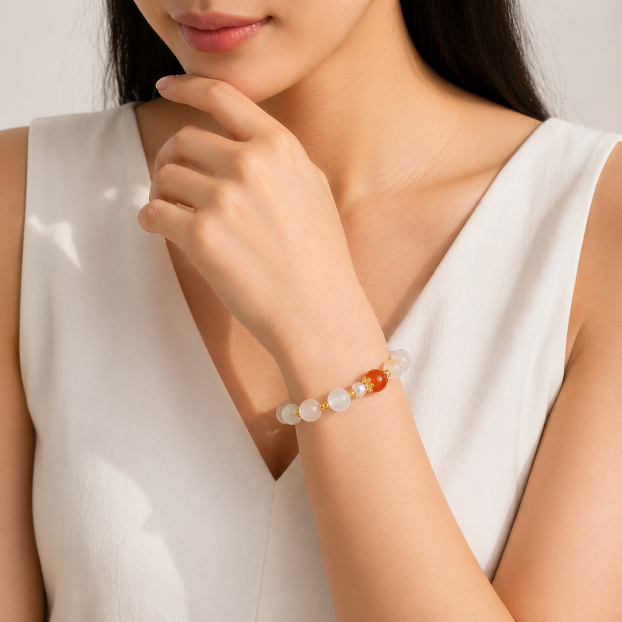 Ember Pearl-Beads Bracelet Unisex