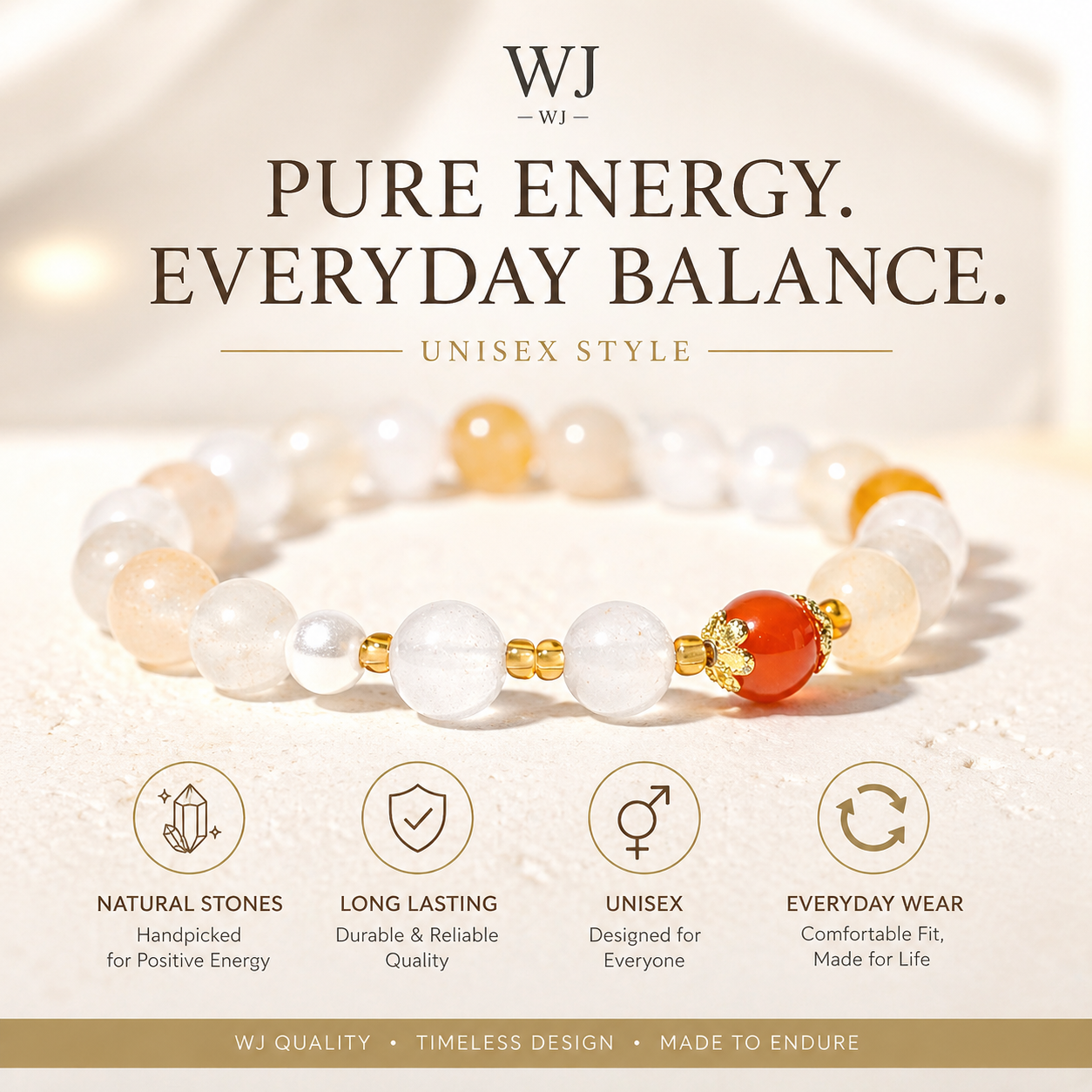Ember Pearl-Beads Bracelet Unisex