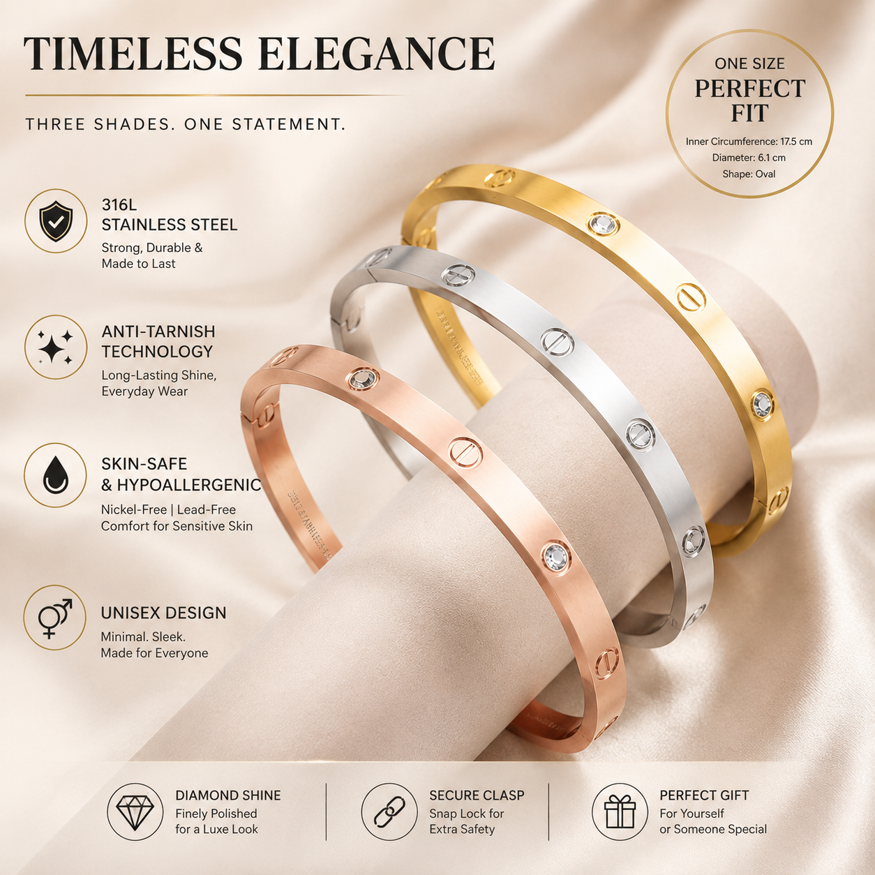 Timeless Elegance Studded Kada