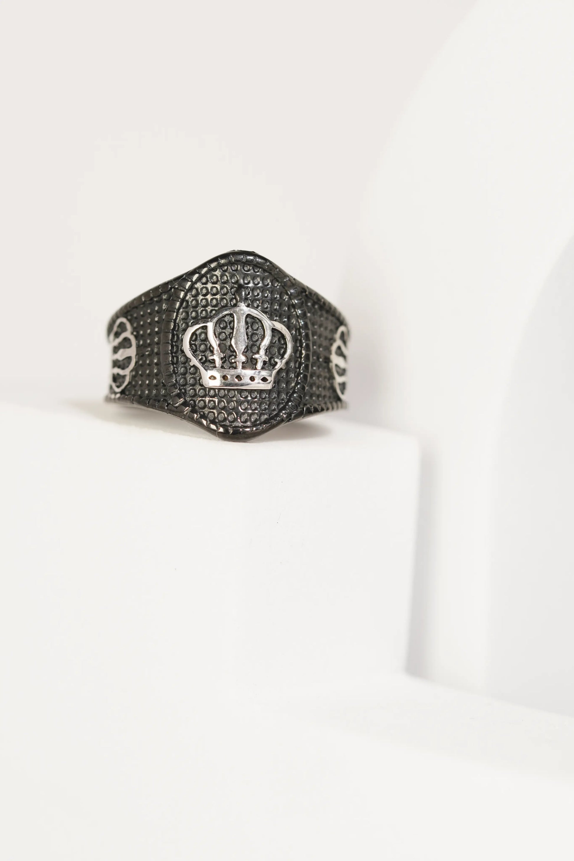 Crown & Dotted Ring For Men worldjewel.in men's ring