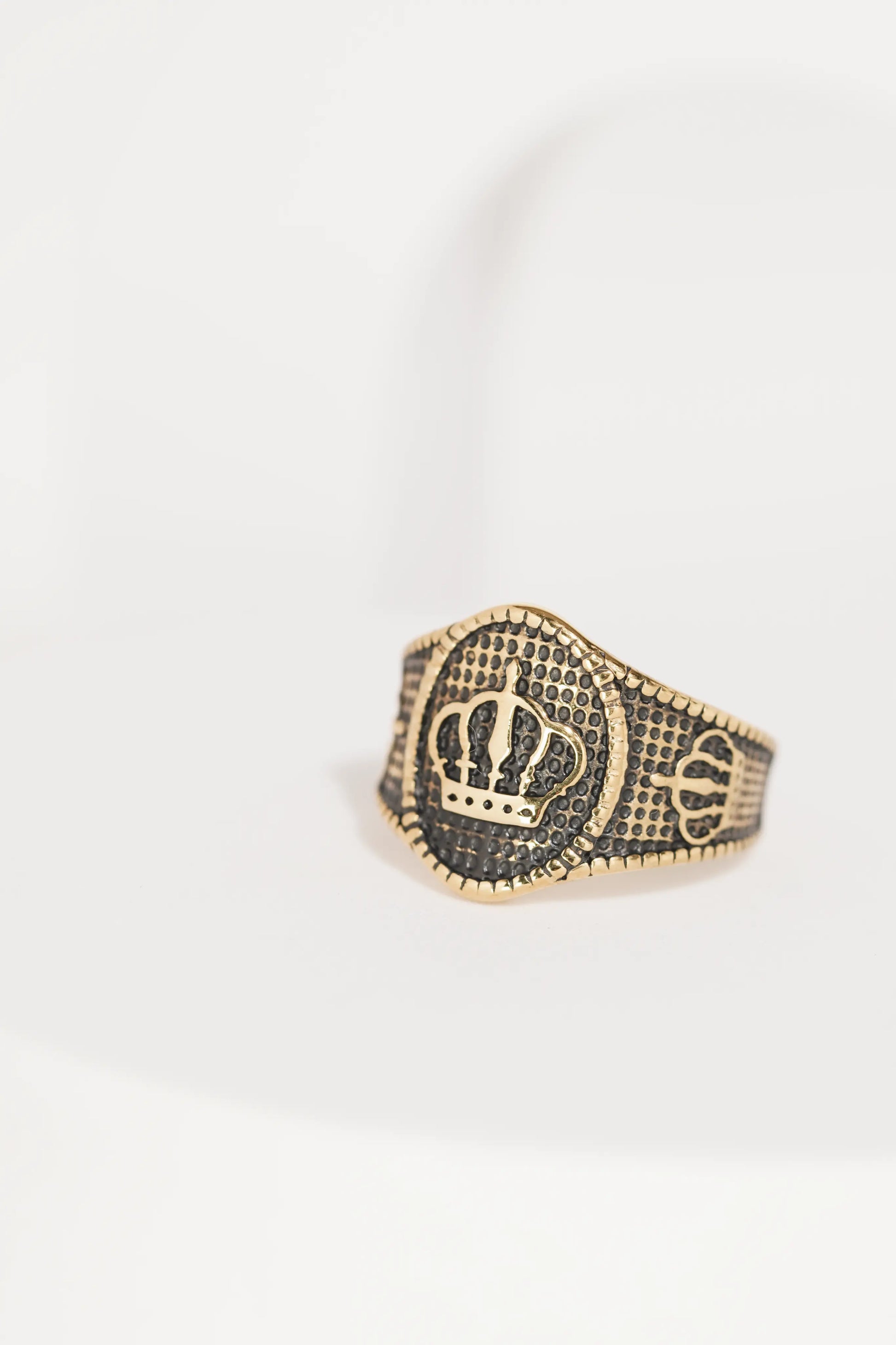 Crown & Dotted Ring For Men worldjewel.in men's ring
