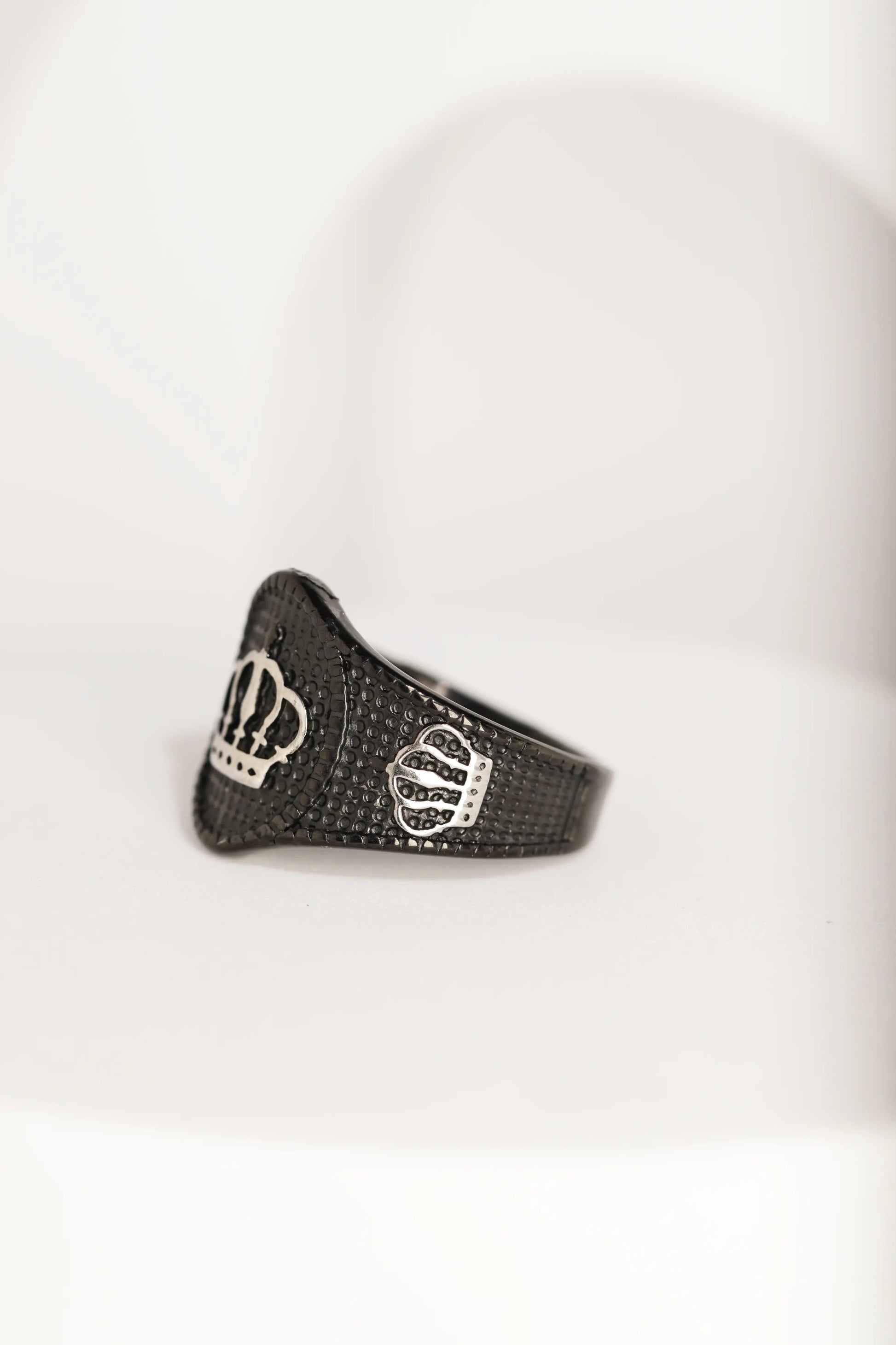 Crown & Dotted Ring For Men worldjewel.in men's ring