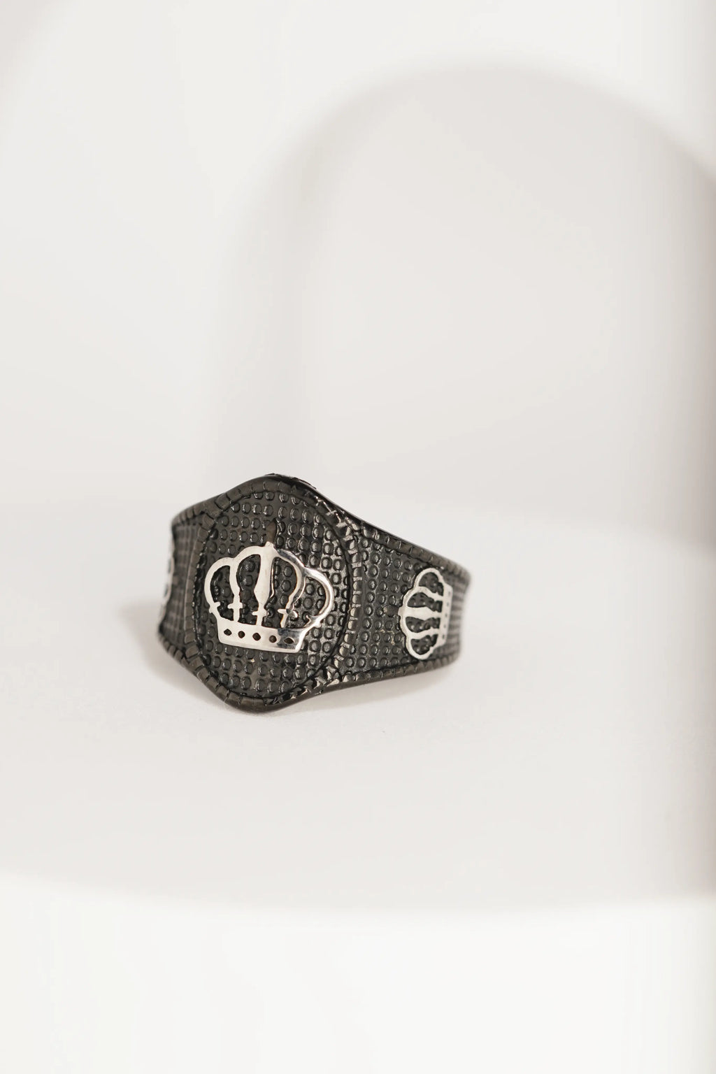 Crown & Dotted Ring For Men worldjewel.in men's ring