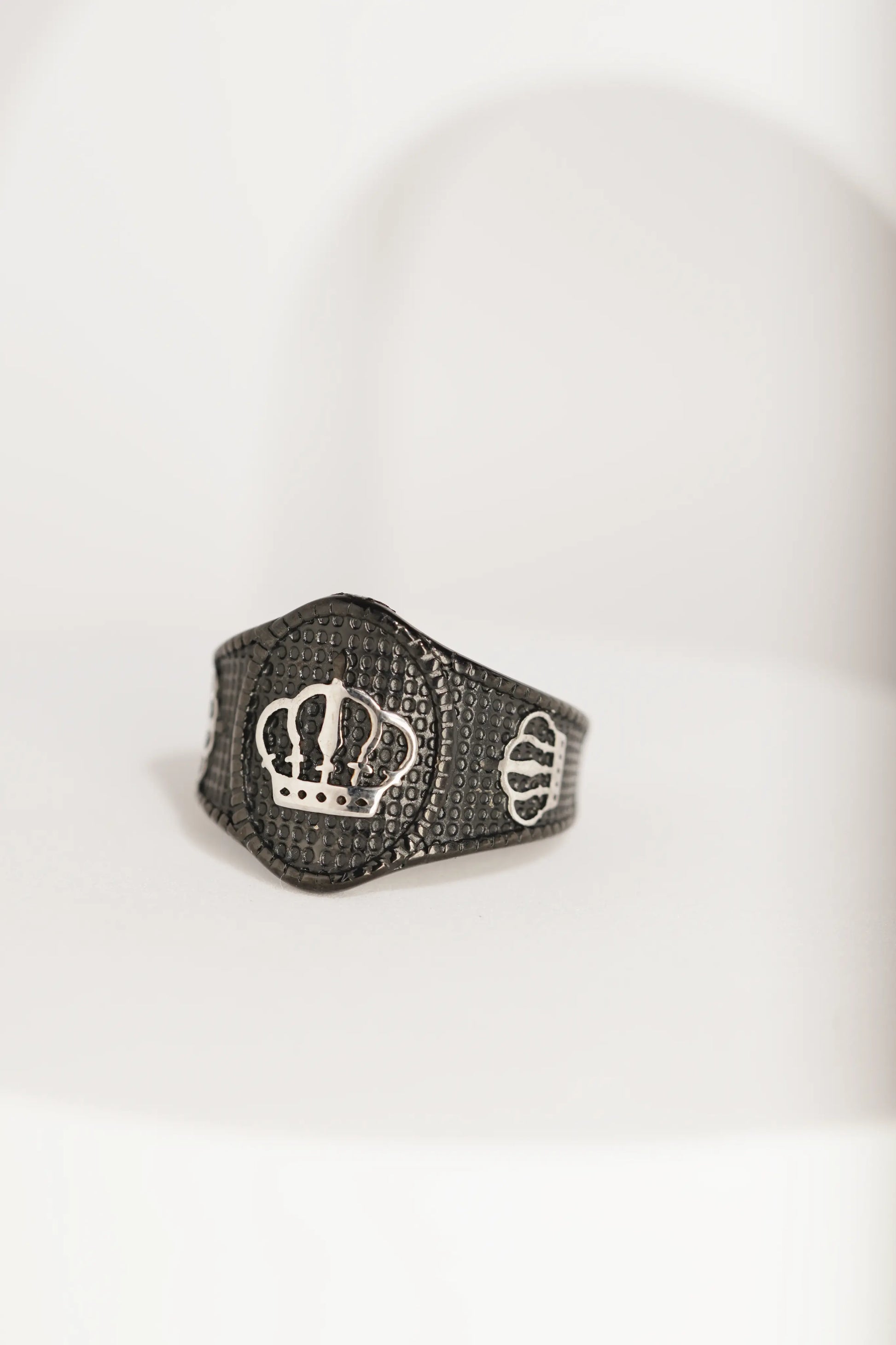 Crown & Dotted Ring For Men worldjewel.in men's ring