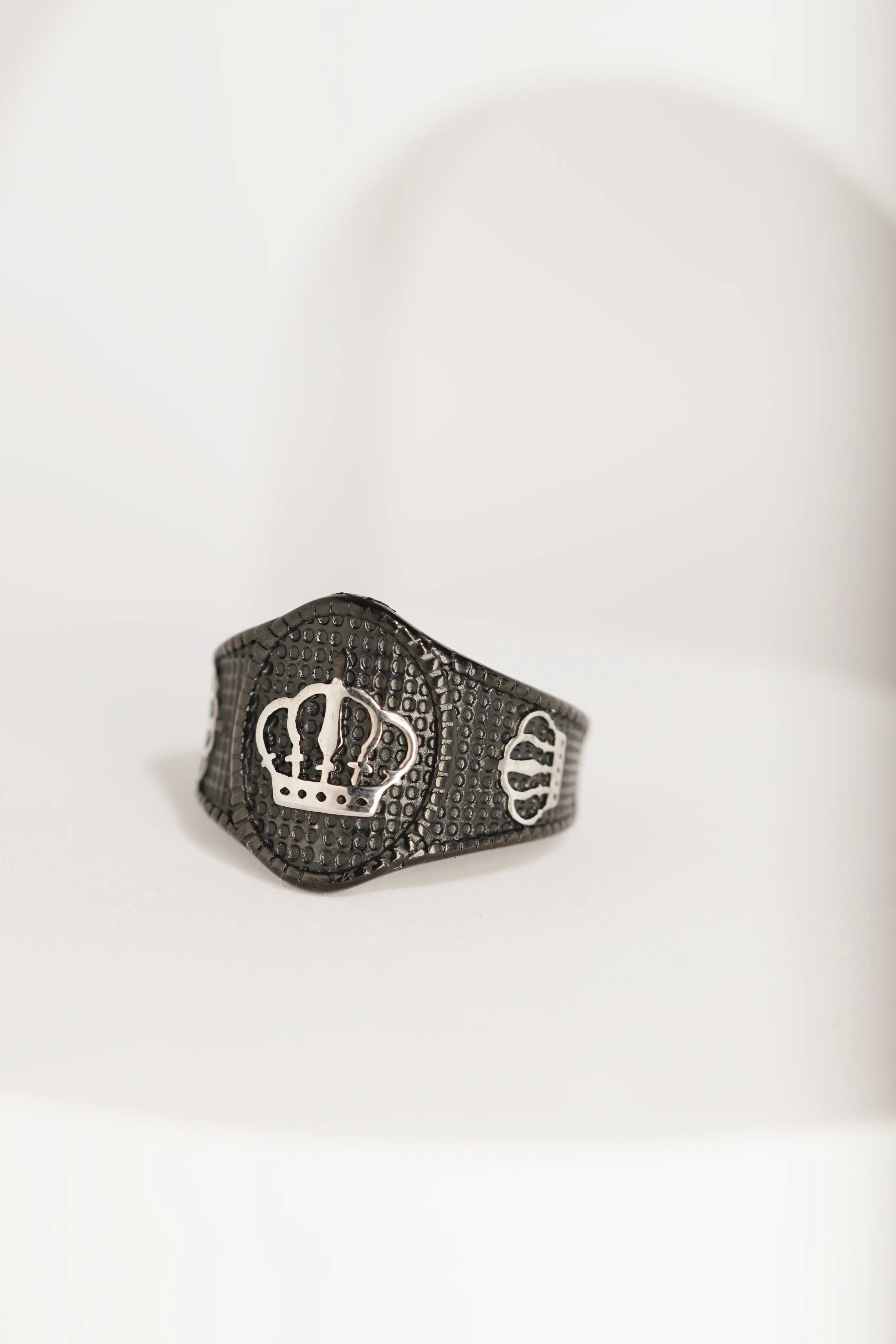 Crown & Dotted Ring For Men worldjewel.in men's ring