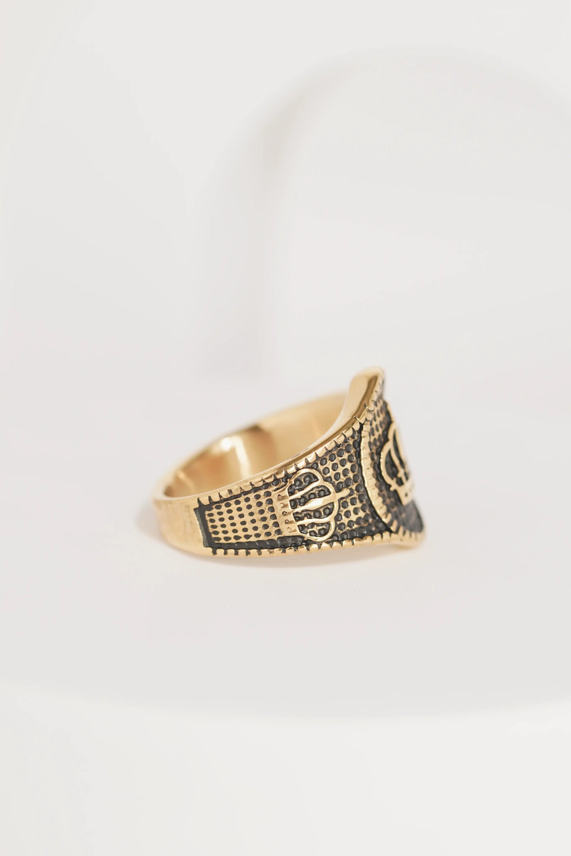 Crown & Dotted Ring For Men worldjewel.in men's ring