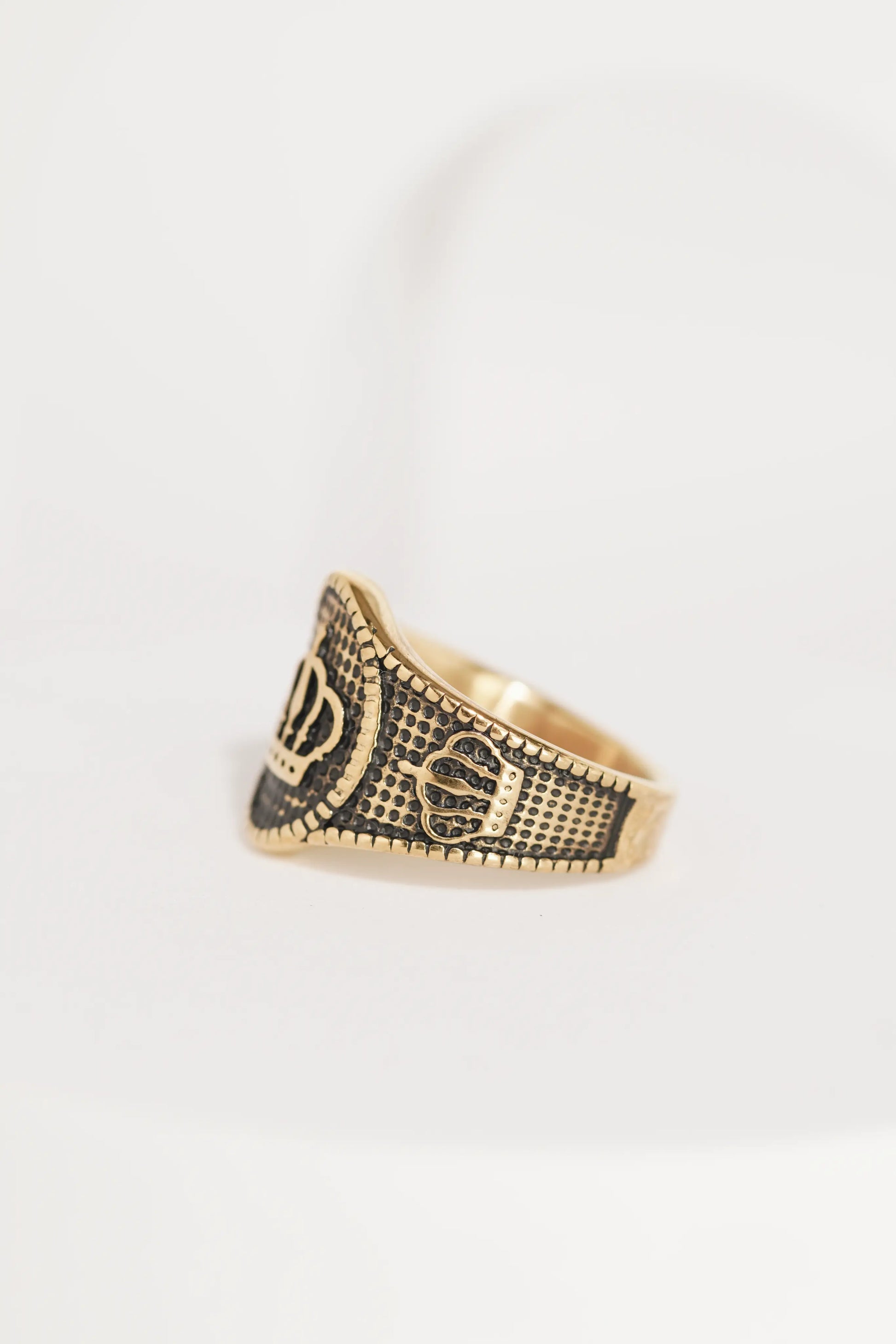 Crown & Dotted Ring For Men worldjewel.in men's ring