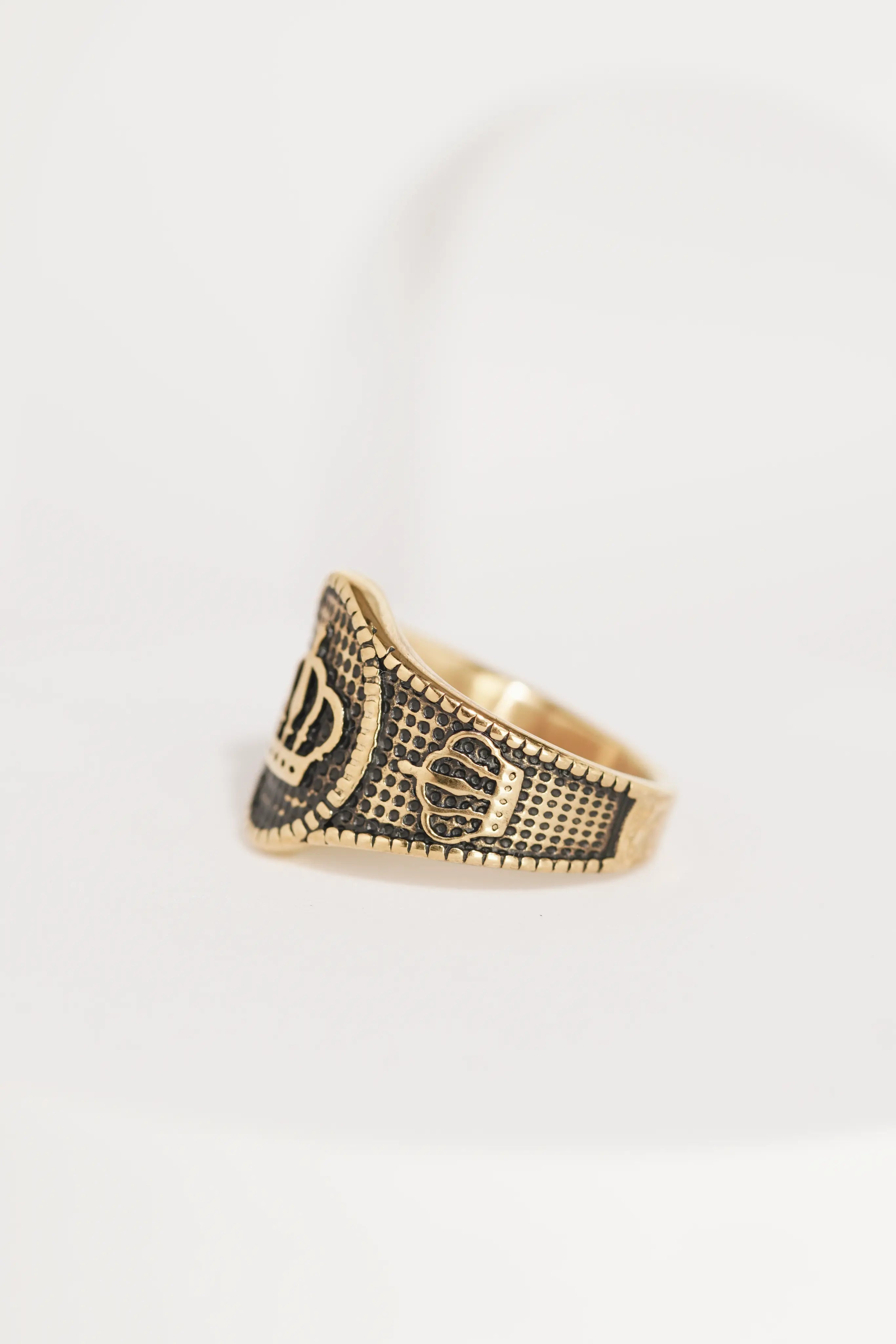 Crown & Dotted Ring For Men worldjewel.in men's ring