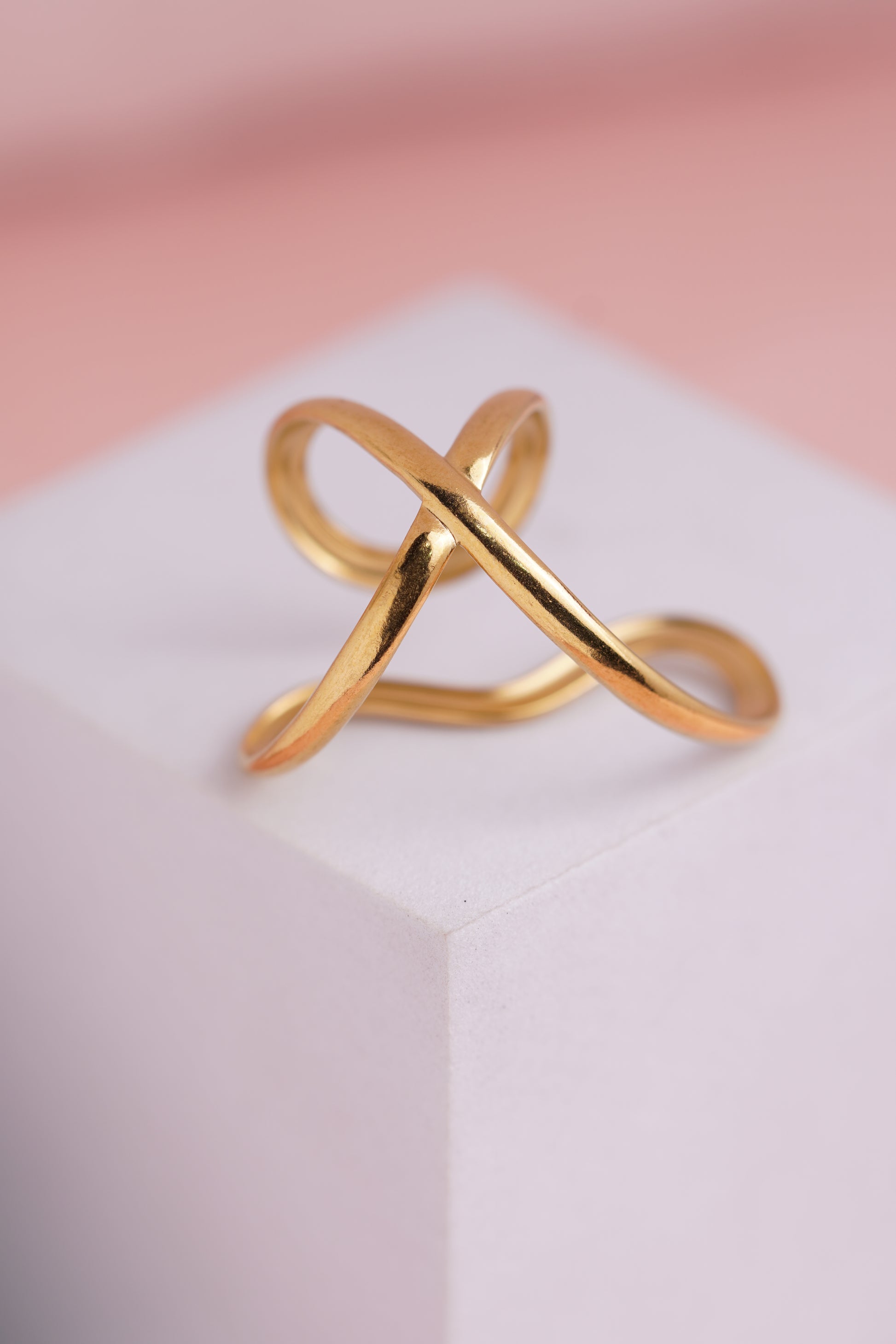 Golden Cross Adjustable ring (411-C)
