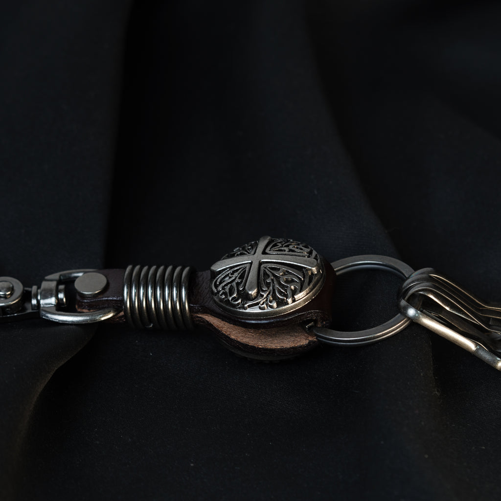 Vintage Cross Metal Keychain