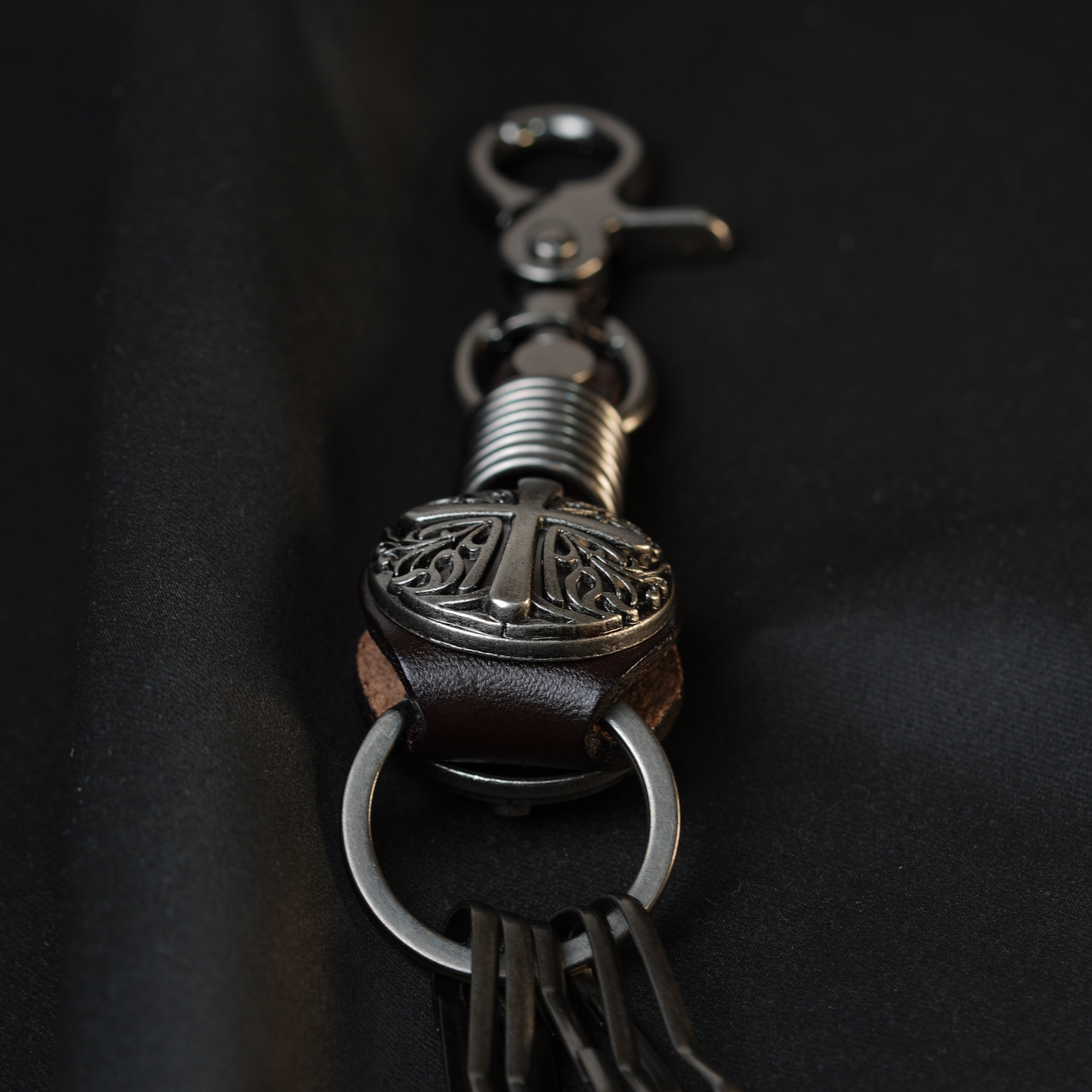 Vintage Cross Metal Keychain