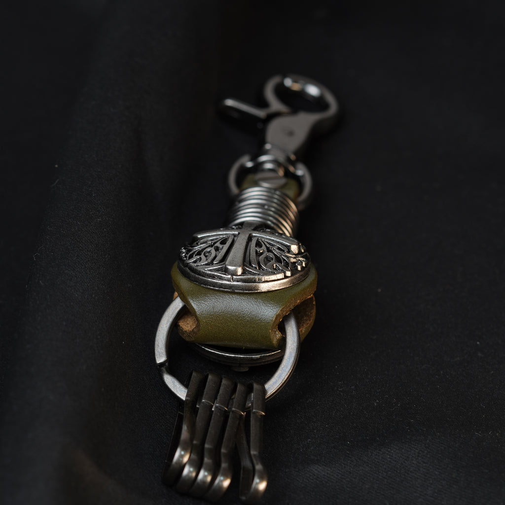 Vintage Cross Metal Keychain