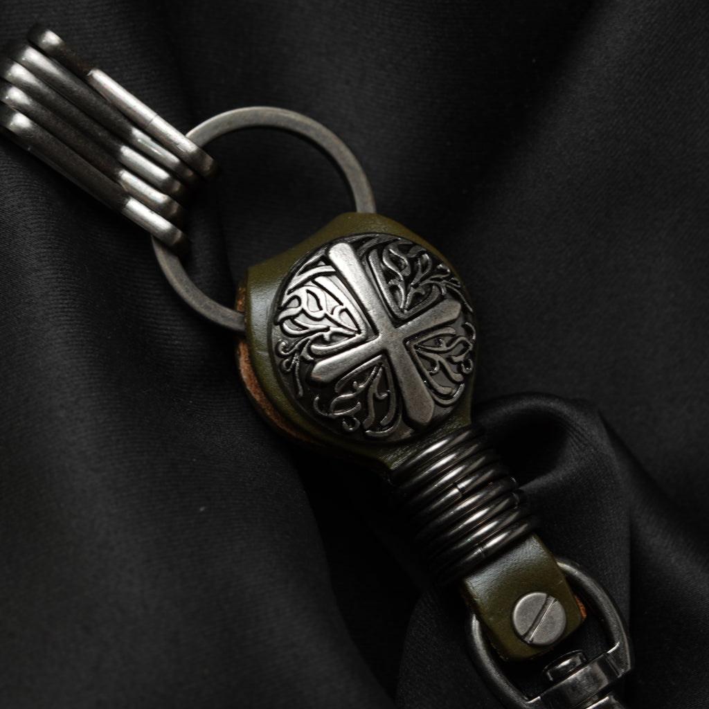 Vintage Cross Metal Keychain