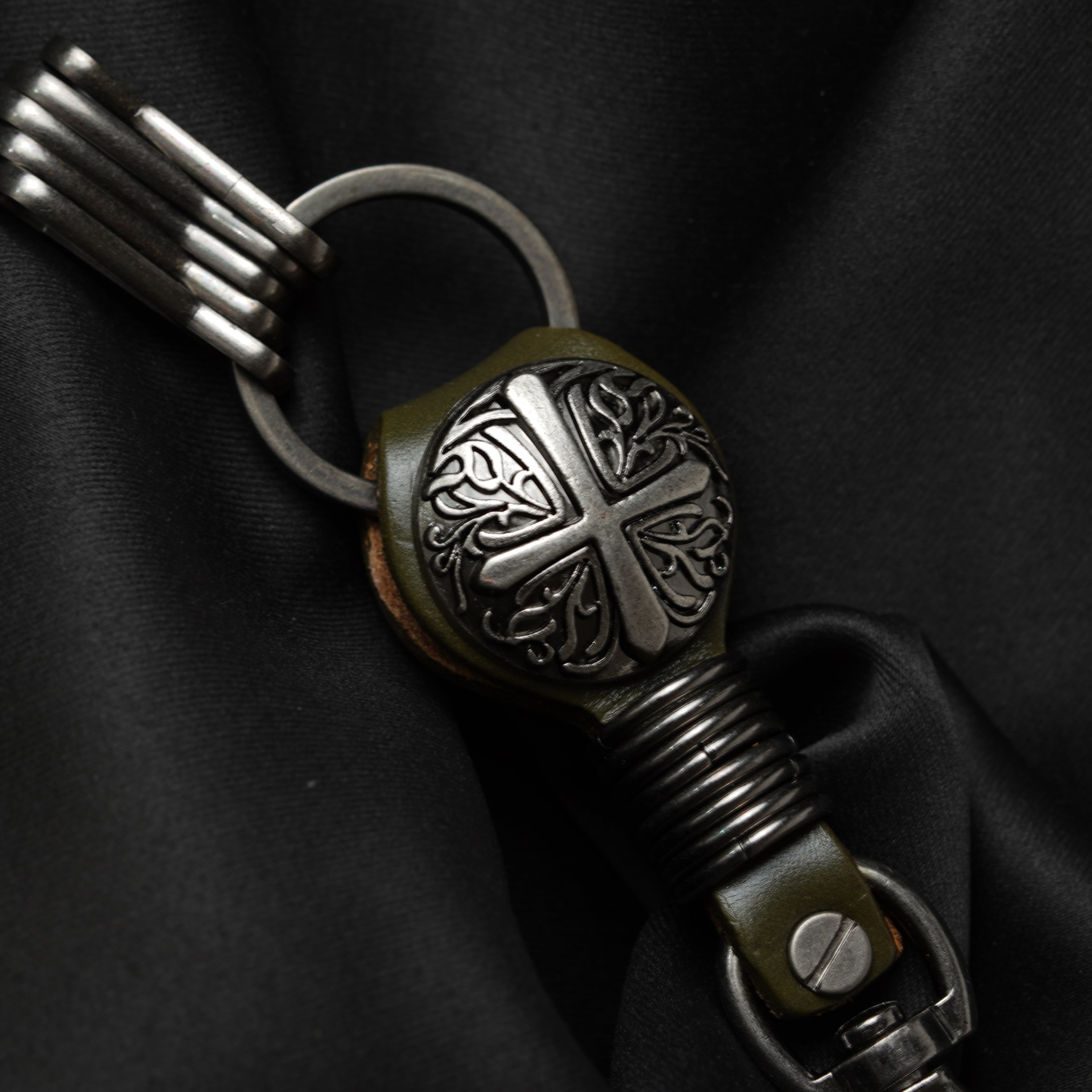 Vintage Cross Metal Keychain