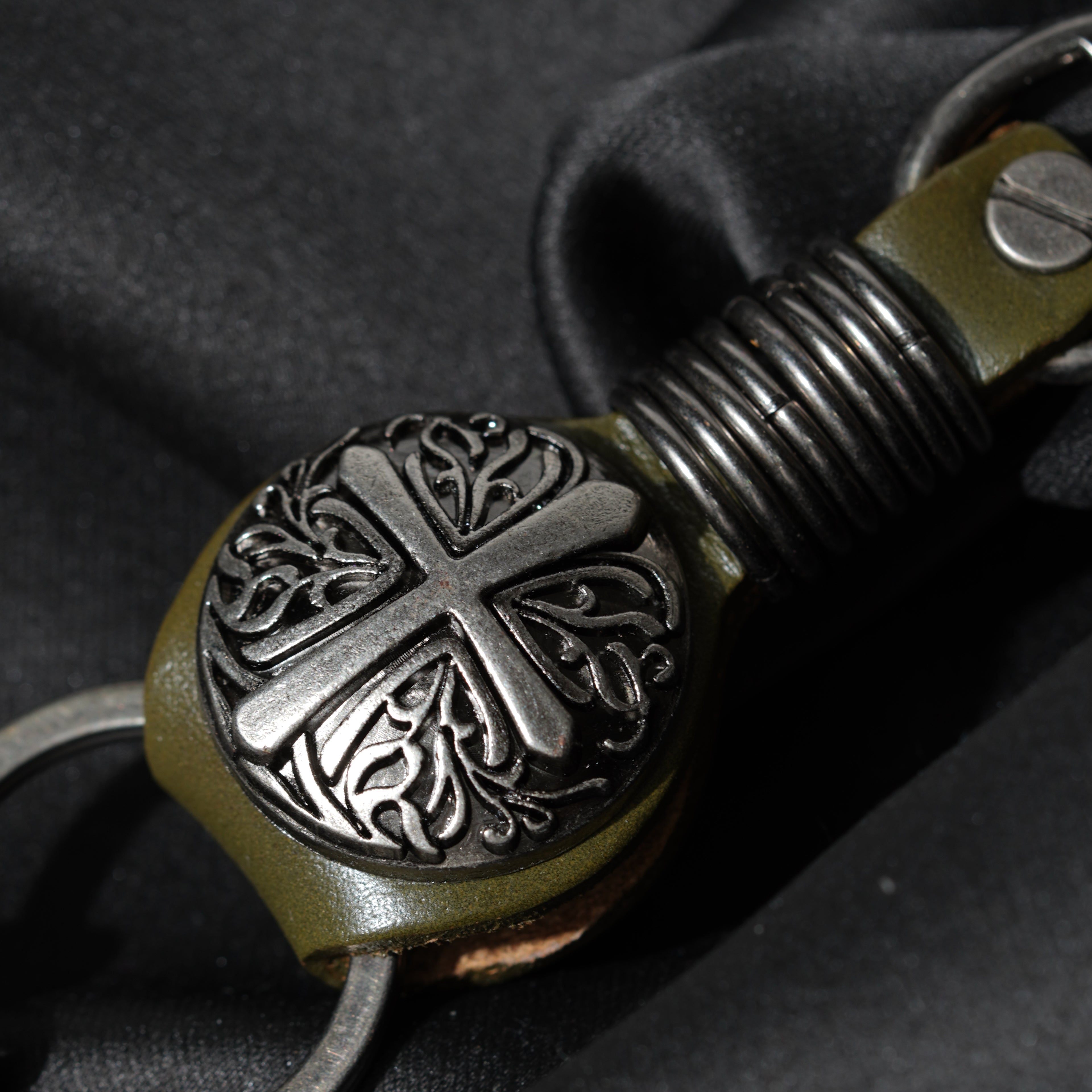 Vintage Cross Metal Keychain
