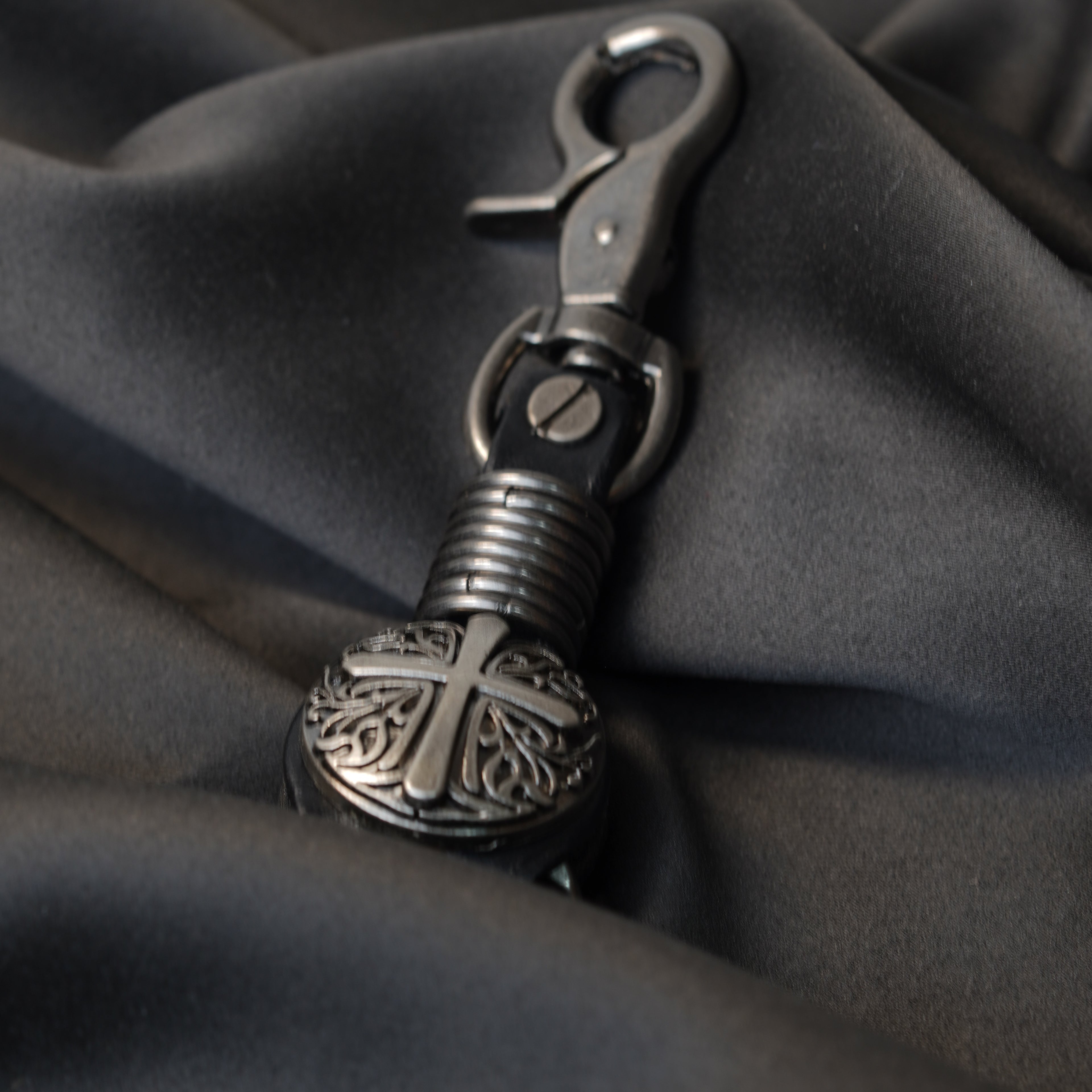 Vintage Cross Metal Keychain