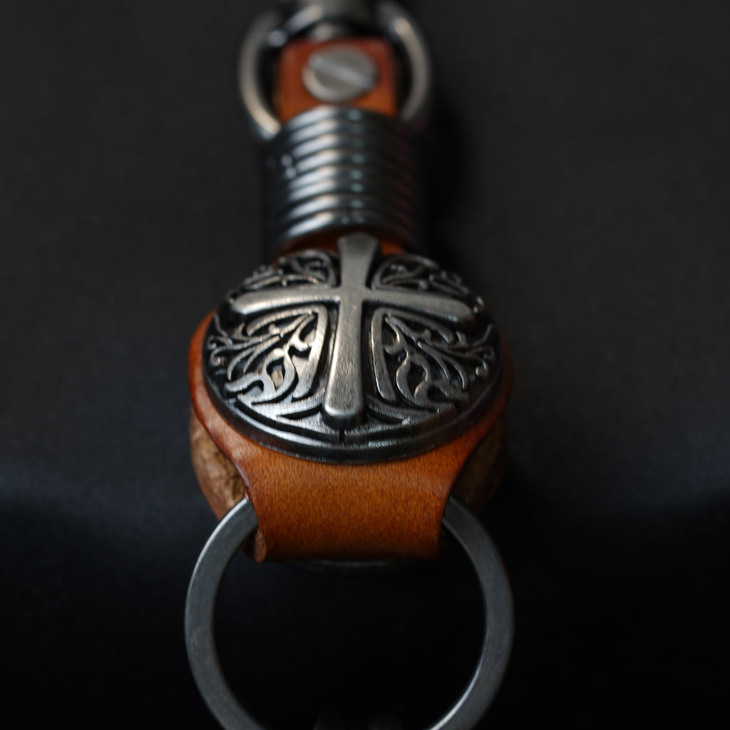 Vintage Cross Metal Keychain