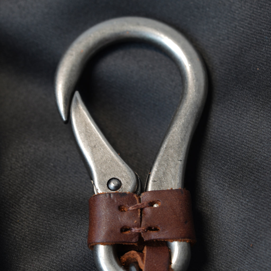 Shadow Bone Pure Leather Keychain (Brown)