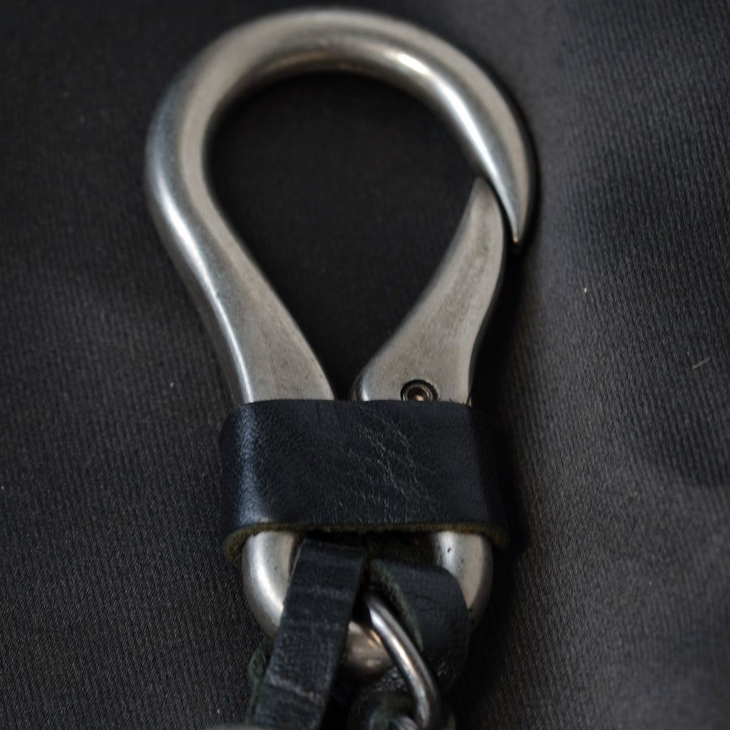 Shadow Bone Pure Leather Keychain (Black)