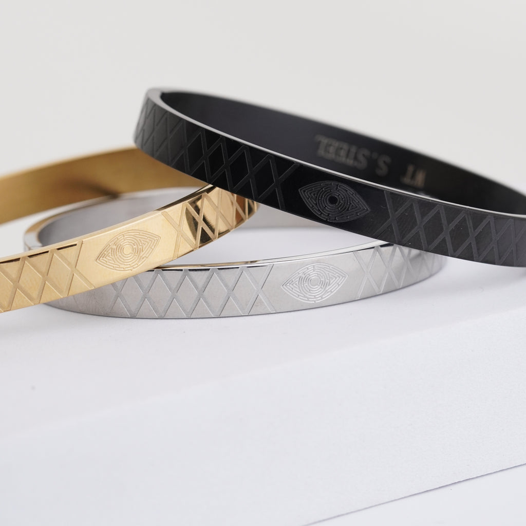 The Ward "Evil Eye" Stainless Steel Kada