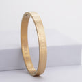 Greek Key Patterned Stainless Steel Kada